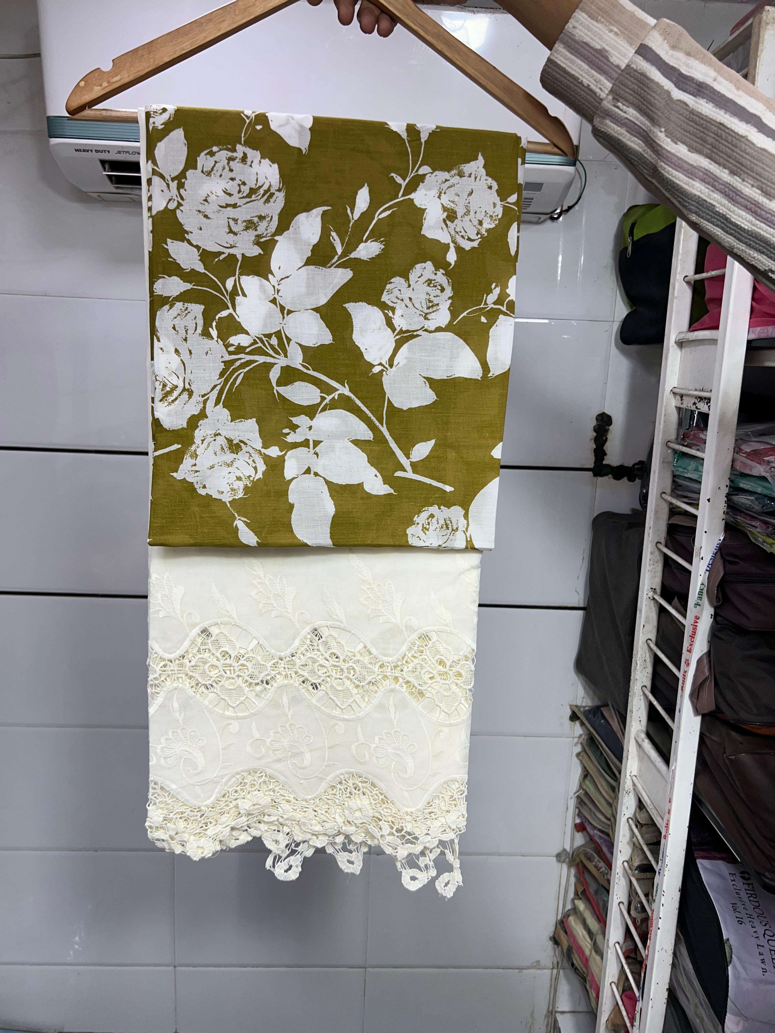 MF PREMIUM PAKISTANI COLLECTION COTTON DIGITAL PRINTS WITH FANCY WORK SALWAR KAMEEZ 