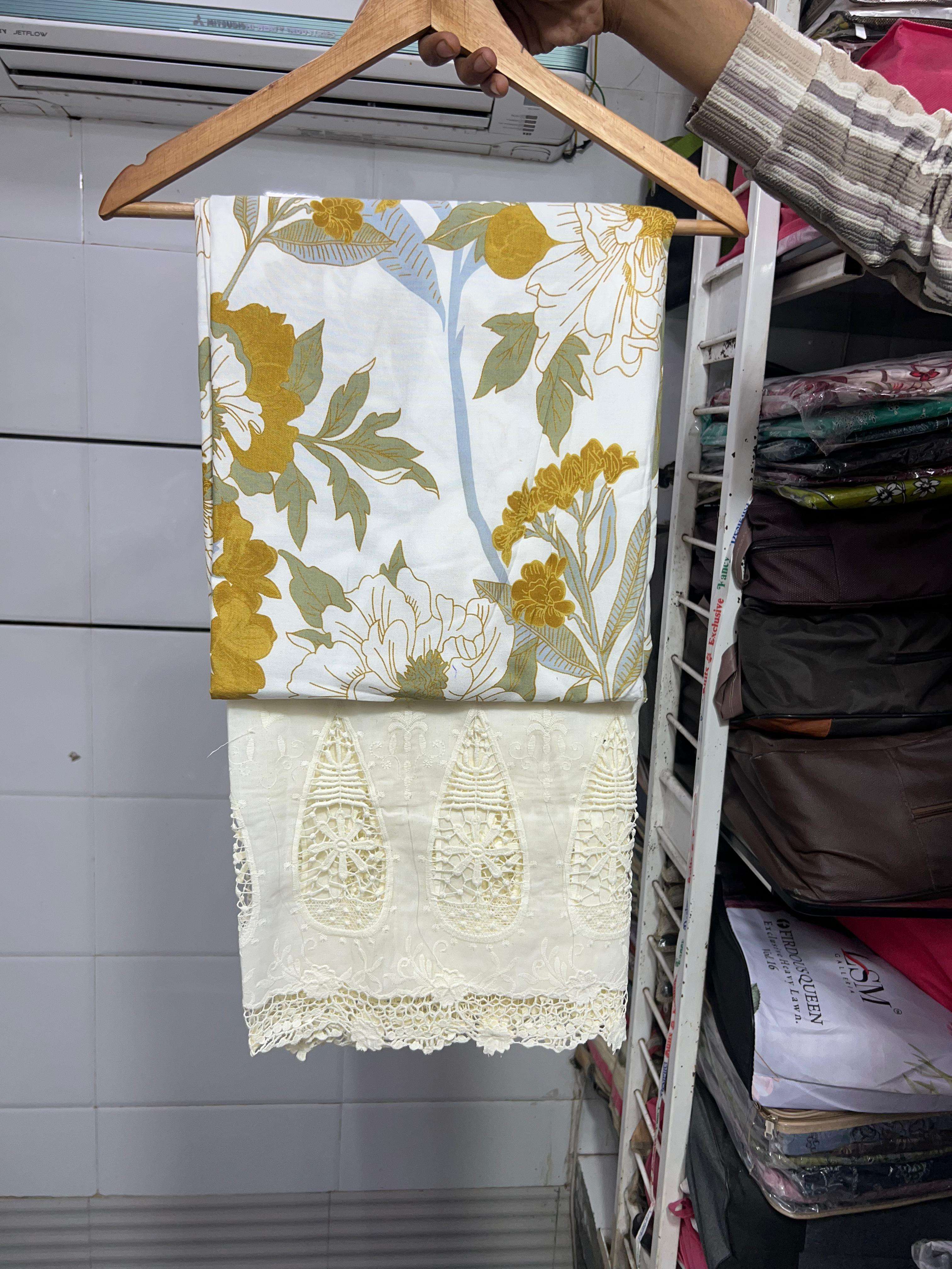 MF PREMIUM PAKISTANI COLLECTION COTTON DIGITAL PRINTS WITH FANCY WORK SALWAR KAMEEZ 
