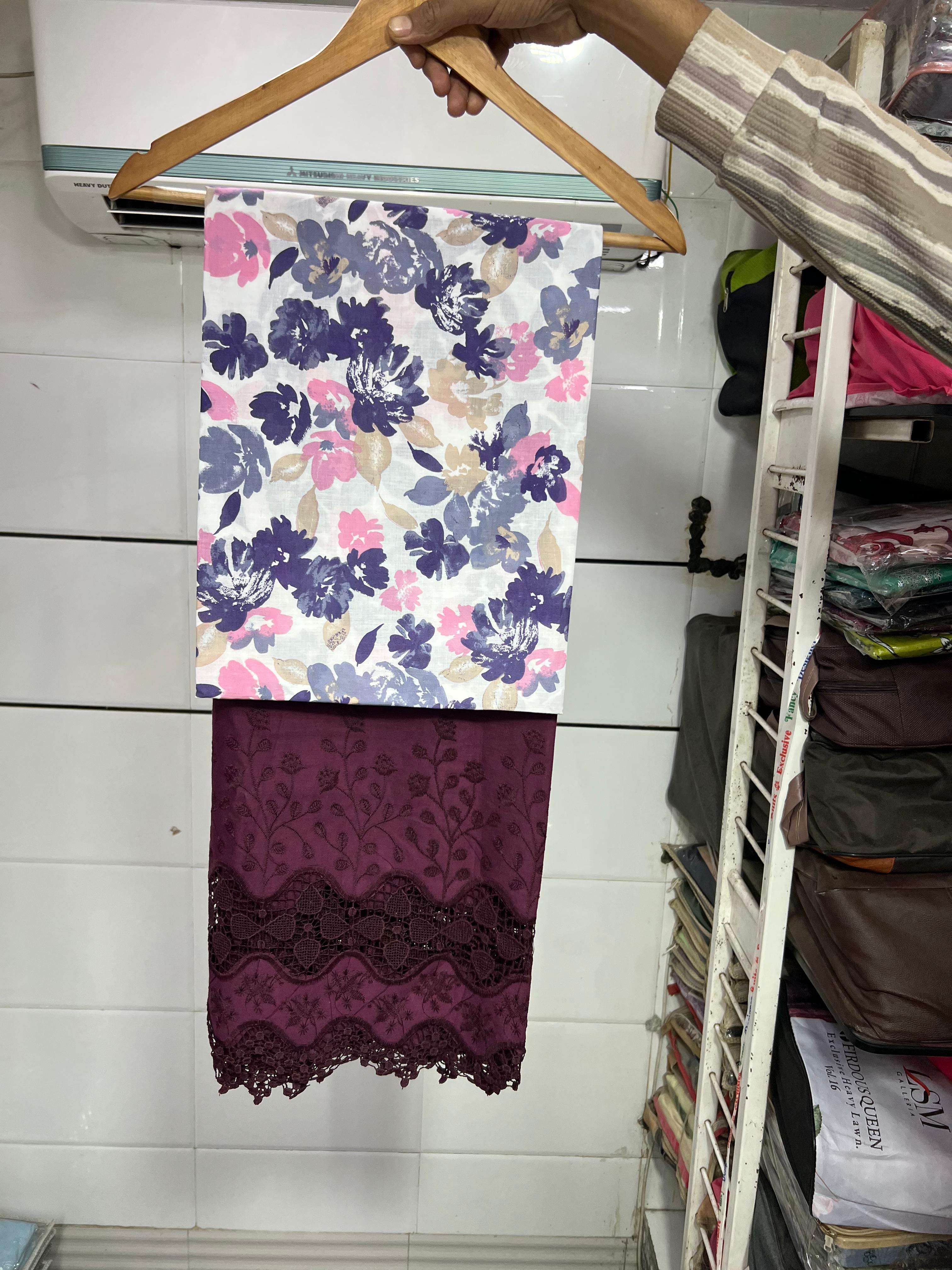 MF PREMIUM PAKISTANI COLLECTION COTTON DIGITAL PRINTS WITH FANCY WORK SALWAR KAMEEZ 