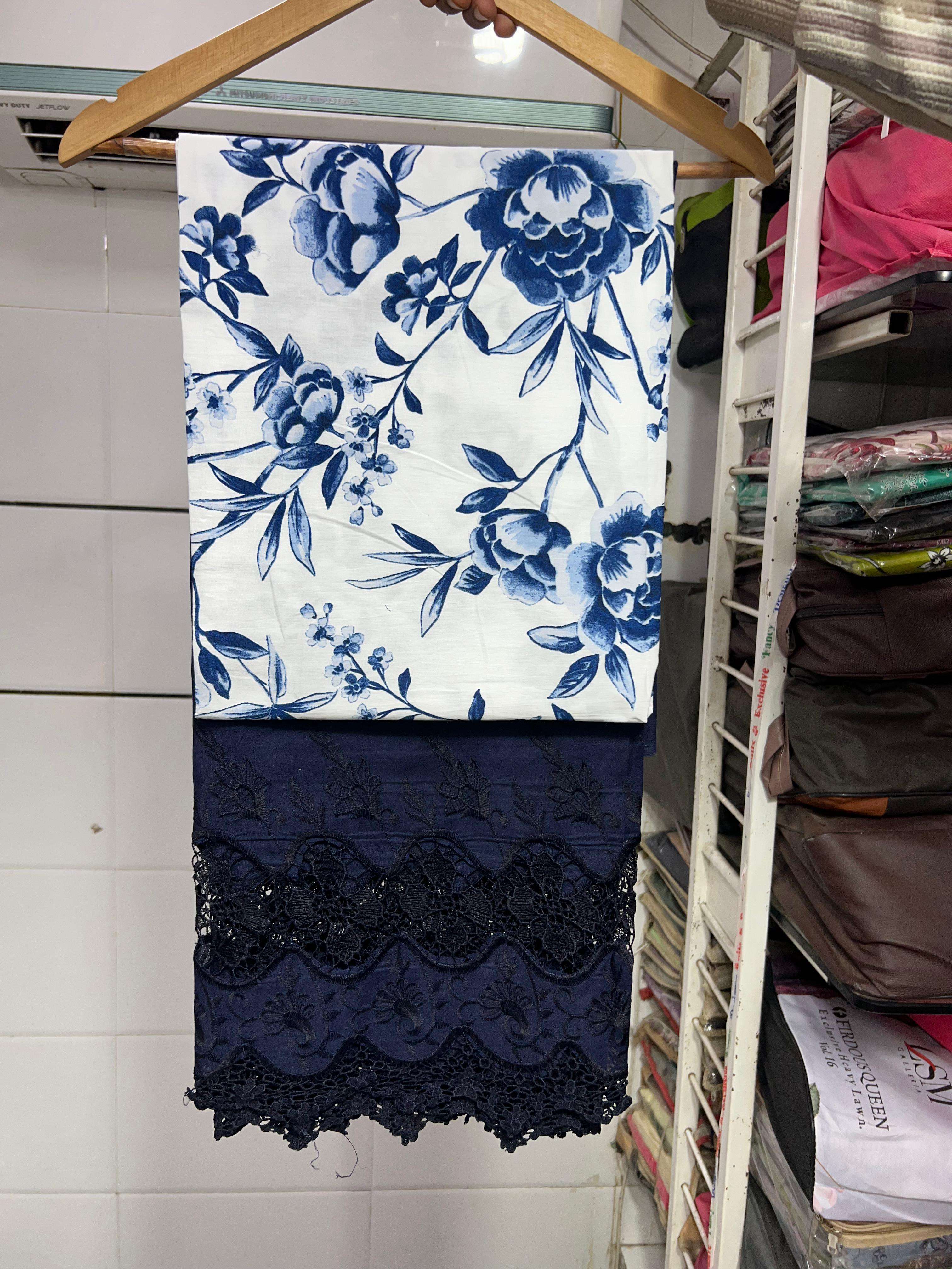 MF PREMIUM PAKISTANI COLLECTION COTTON DIGITAL PRINTS WITH FANCY WORK SALWAR KAMEEZ 