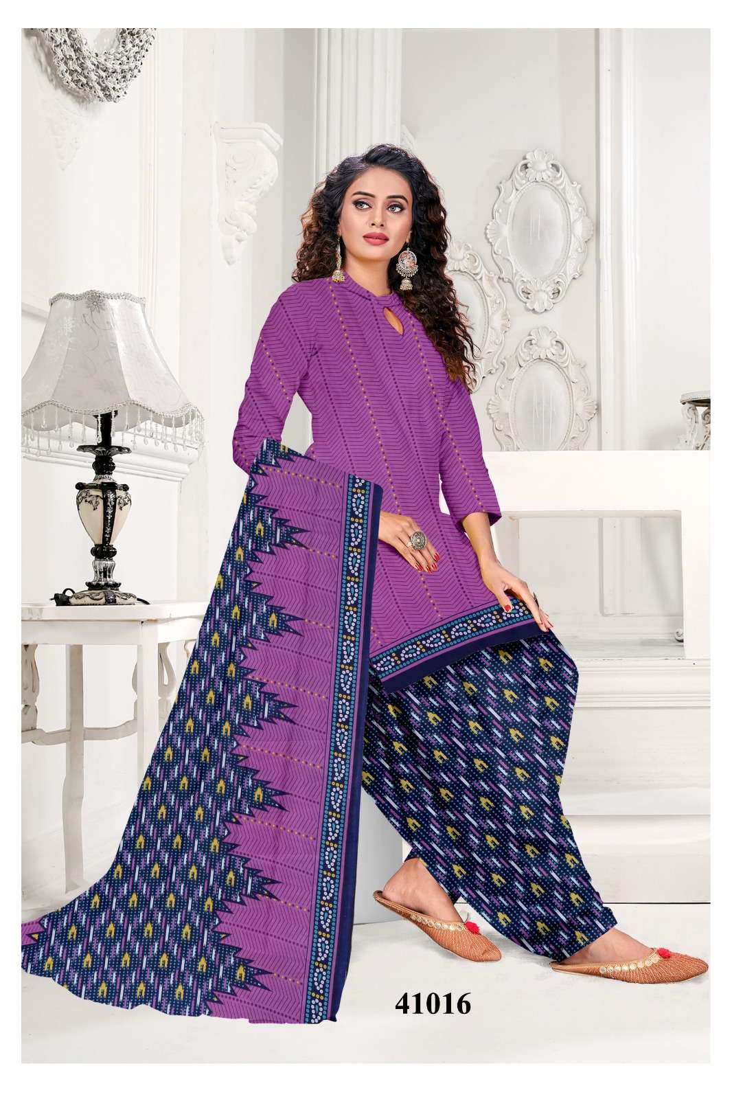 MF RUHANI VOL 41 COTTON PRINTED PATIYALA DRESS 