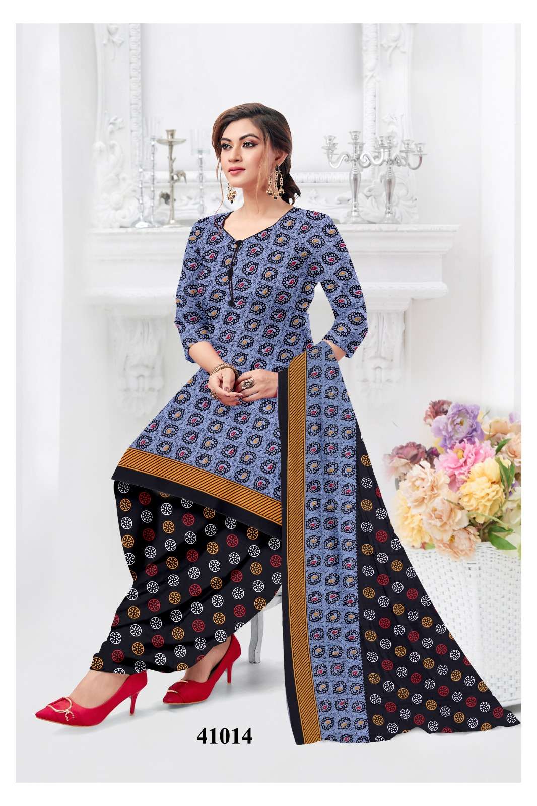 MF RUHANI VOL 41 COTTON PRINTED PATIYALA DRESS 