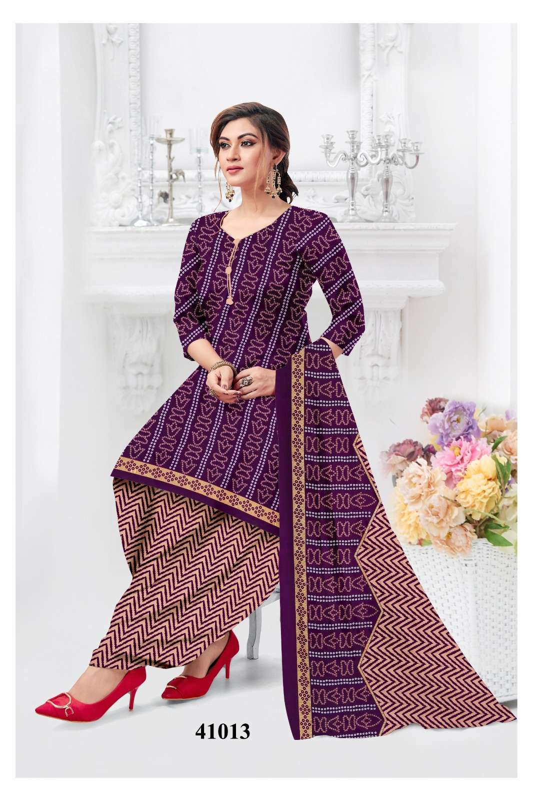 MF RUHANI VOL 41 COTTON PRINTED PATIYALA DRESS 