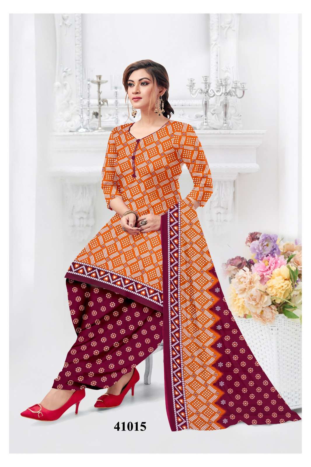 MF RUHANI VOL 41 COTTON PRINTED PATIYALA DRESS 