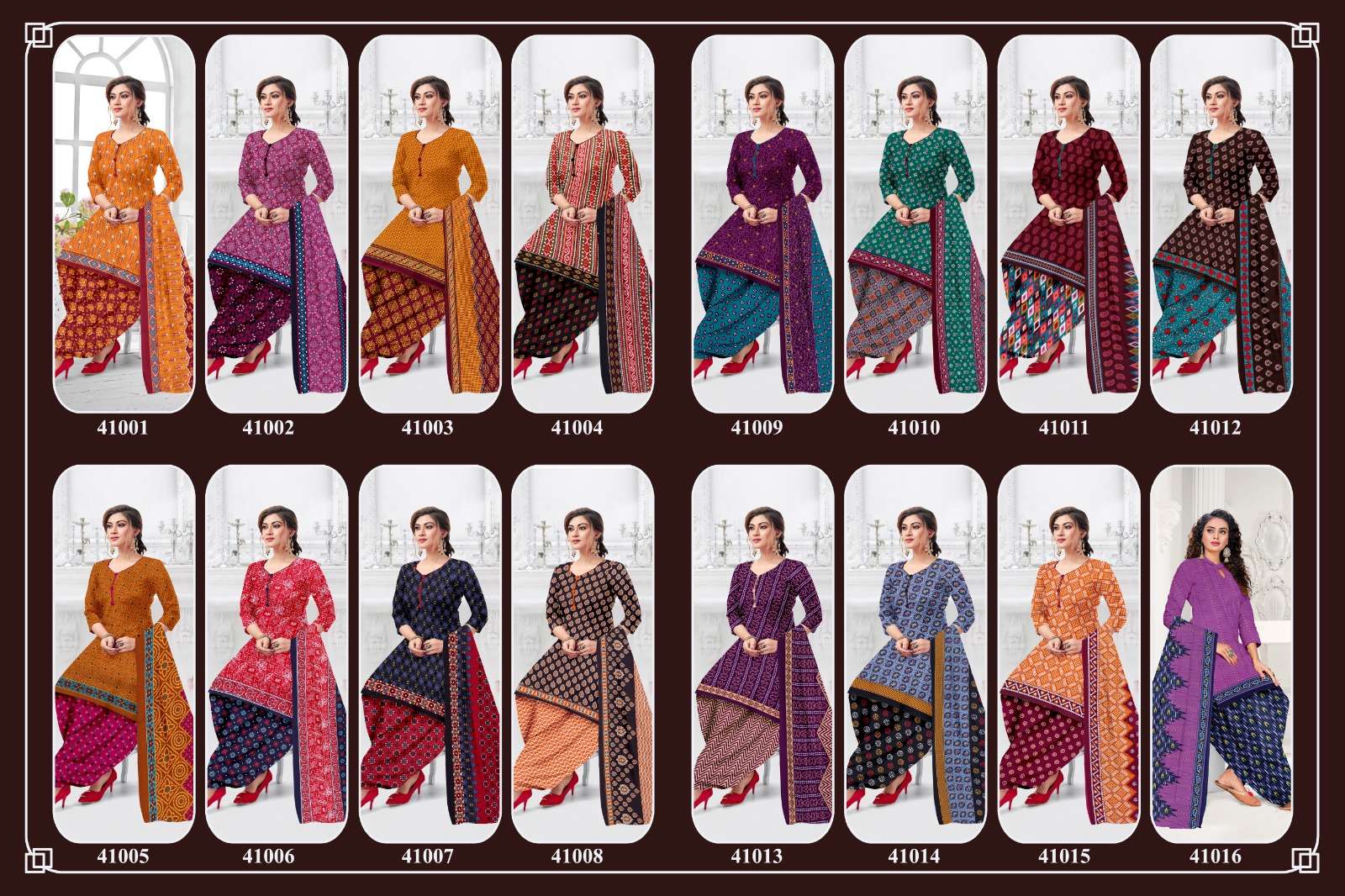 MF RUHANI VOL 41 COTTON PRINTED PATIYALA DRESS 