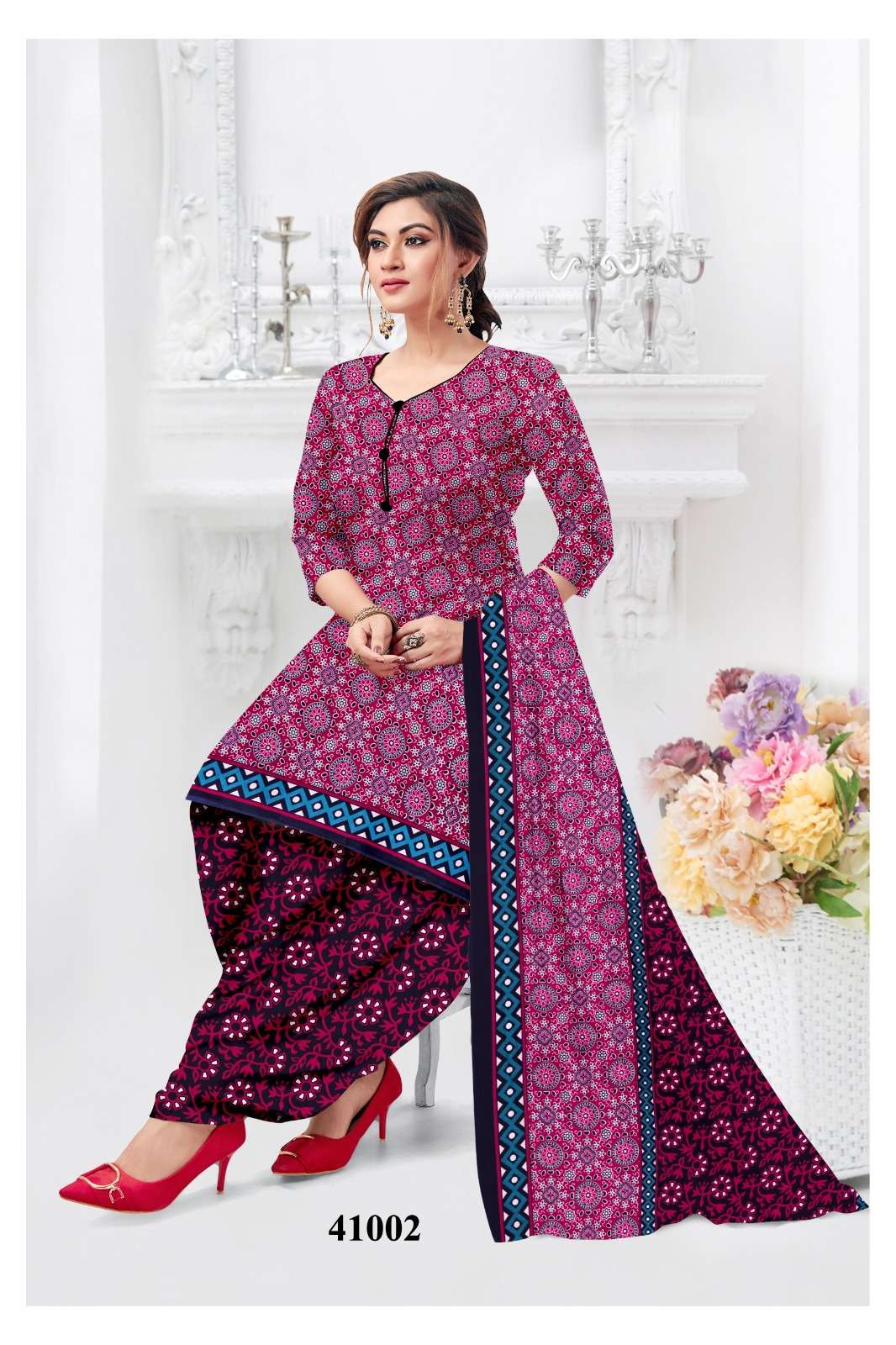 MF RUHANI VOL 41 COTTON PRINTED PATIYALA DRESS 