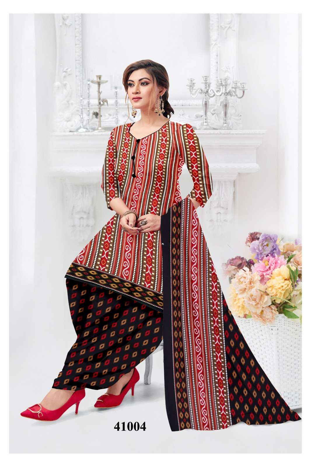 MF RUHANI VOL 41 COTTON PRINTED PATIYALA DRESS 