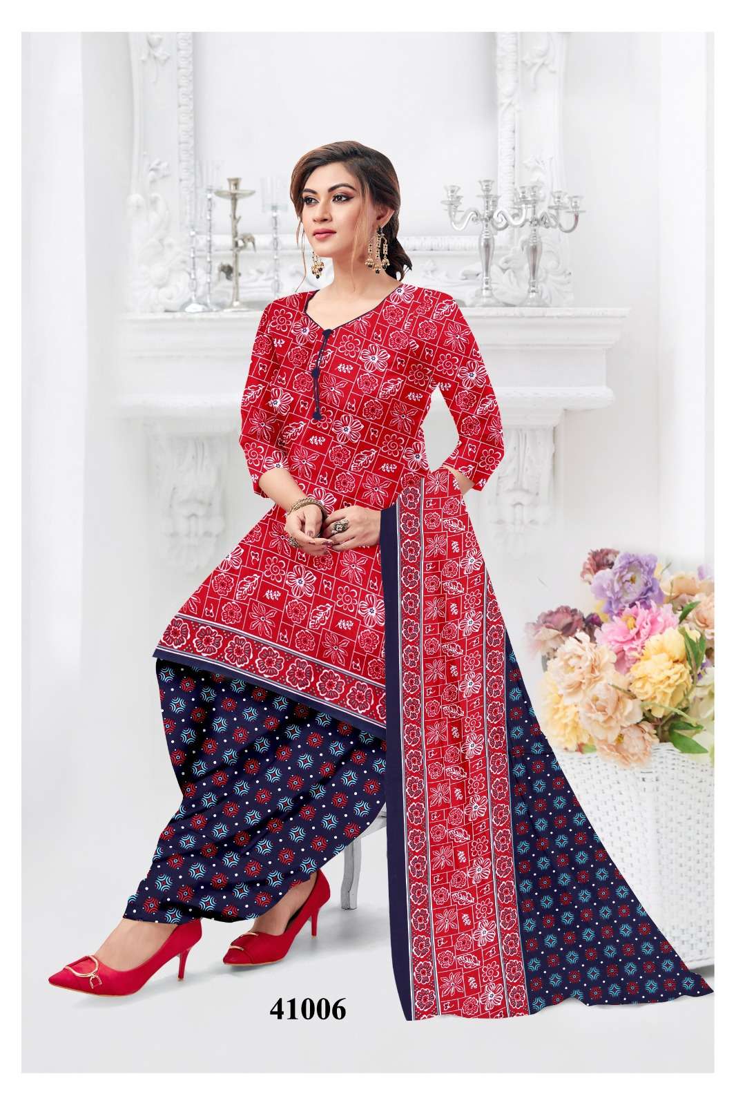 MF RUHANI VOL 41 COTTON PRINTED PATIYALA DRESS 