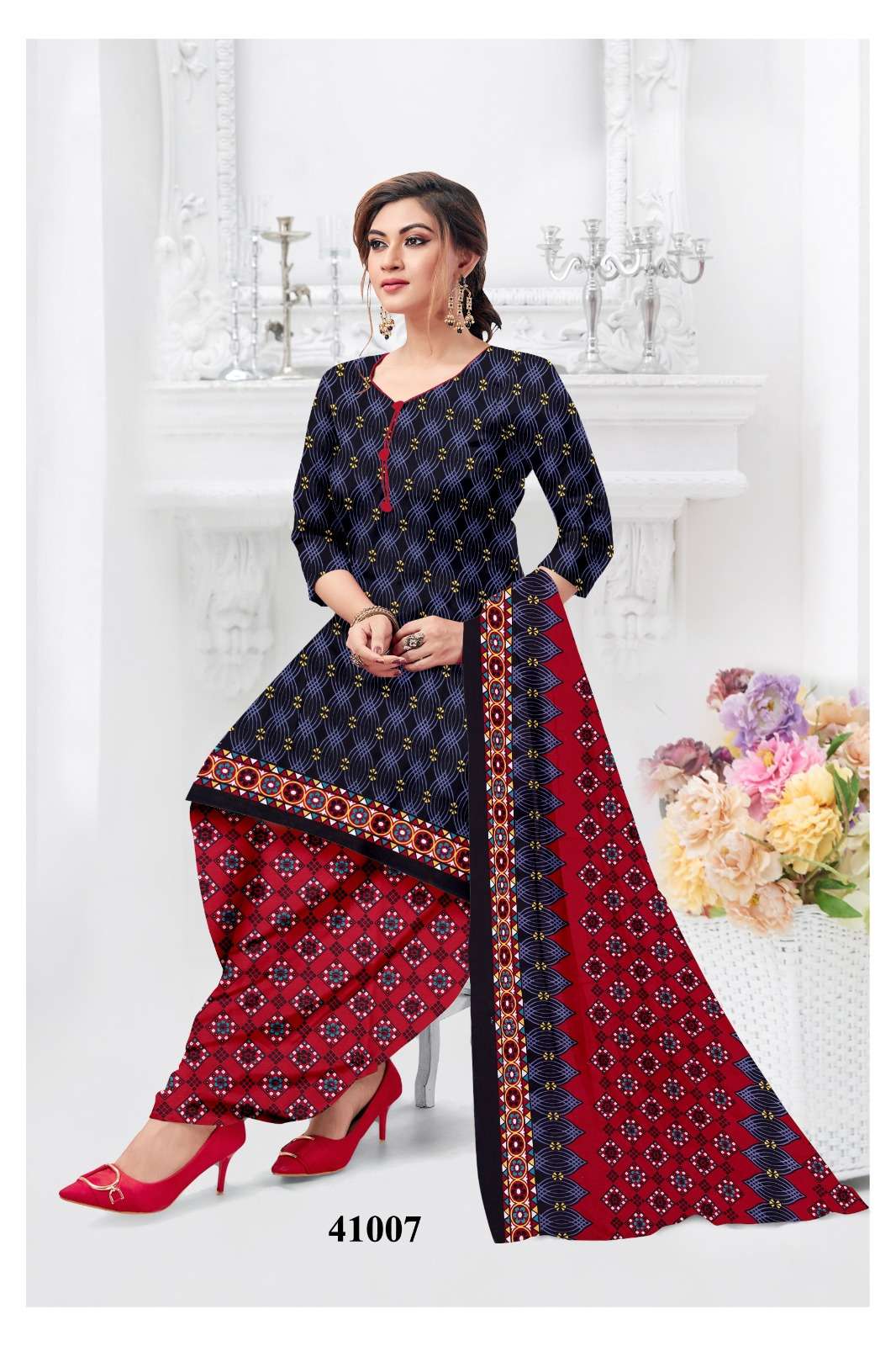 MF RUHANI VOL 41 COTTON PRINTED PATIYALA DRESS 