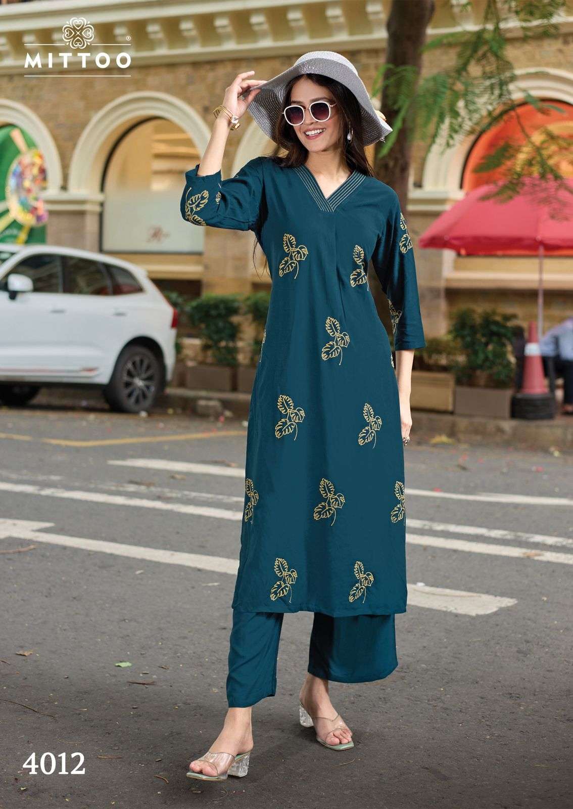MITTOO ALBELLA VOL 2 RAYON FANCY WORKS LADIES KURTI WITH BOTTOM PAIR 
