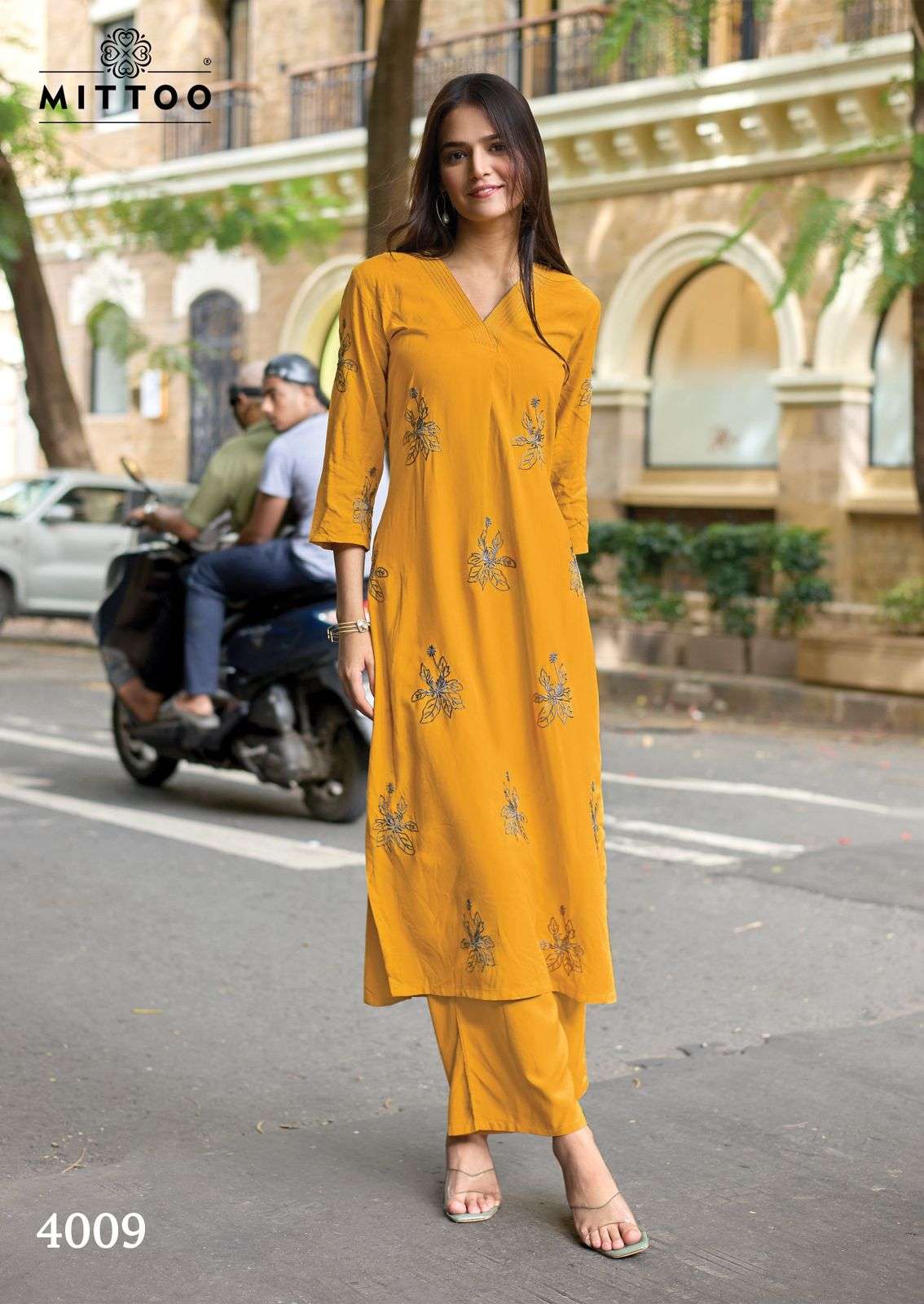 MITTOO ALBELLA VOL 2 RAYON FANCY WORKS LADIES KURTI WITH BOTTOM PAIR 