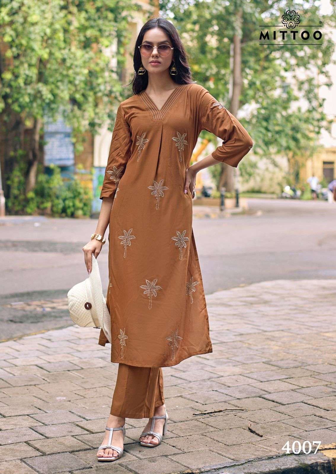 MITTOO ALBELLA VOL 2 RAYON FANCY WORKS LADIES KURTI WITH BOTTOM PAIR 