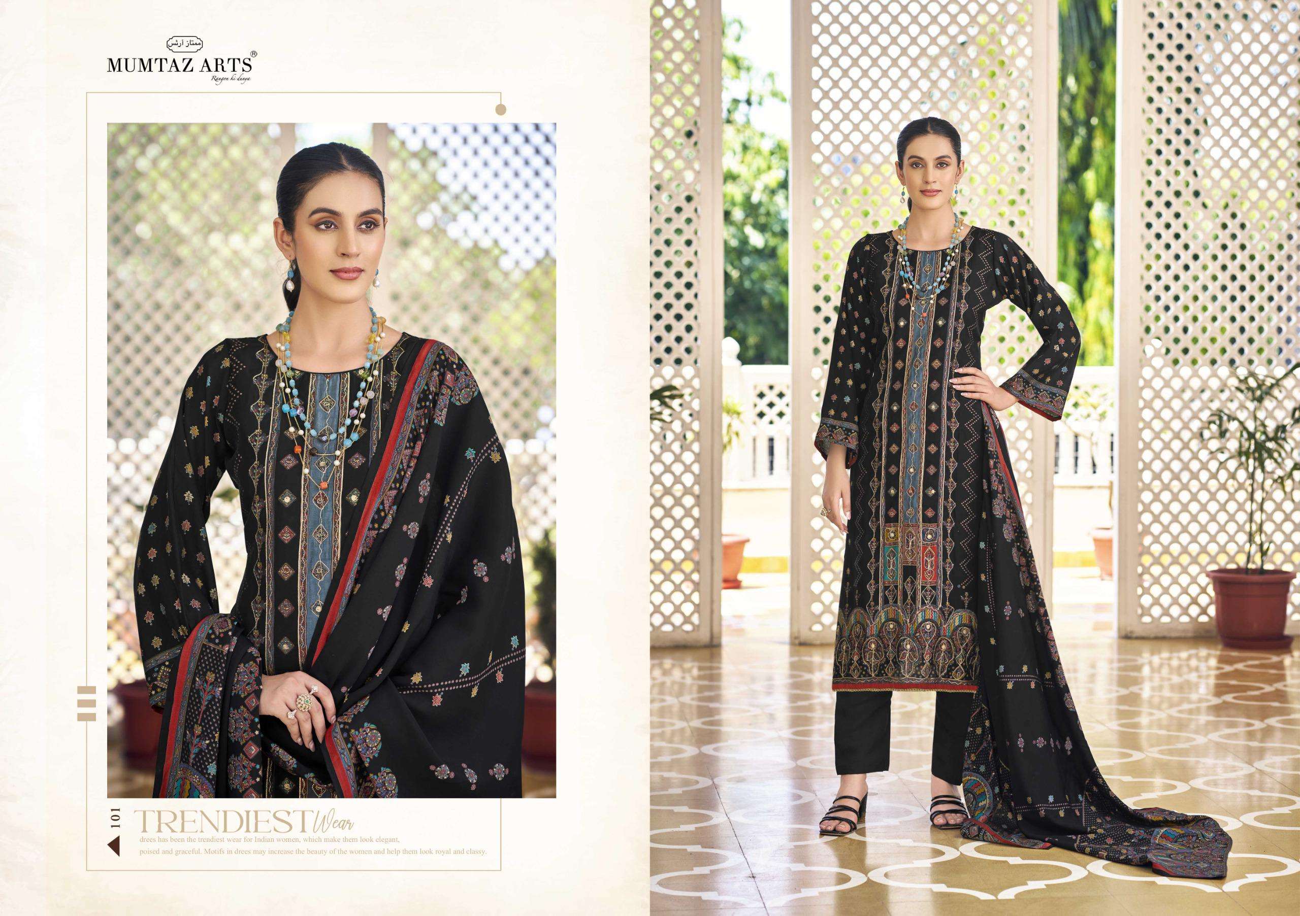 MUMTAZ ARTS AISA VISCOSE DIGITAL PRINT WITH FANCY EMBROIDERY WORKS SUIT