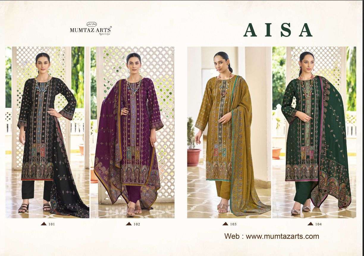 MUMTAZ ARTS AISA VISCOSE DIGITAL PRINT WITH FANCY EMBROIDERY WORKS SUIT