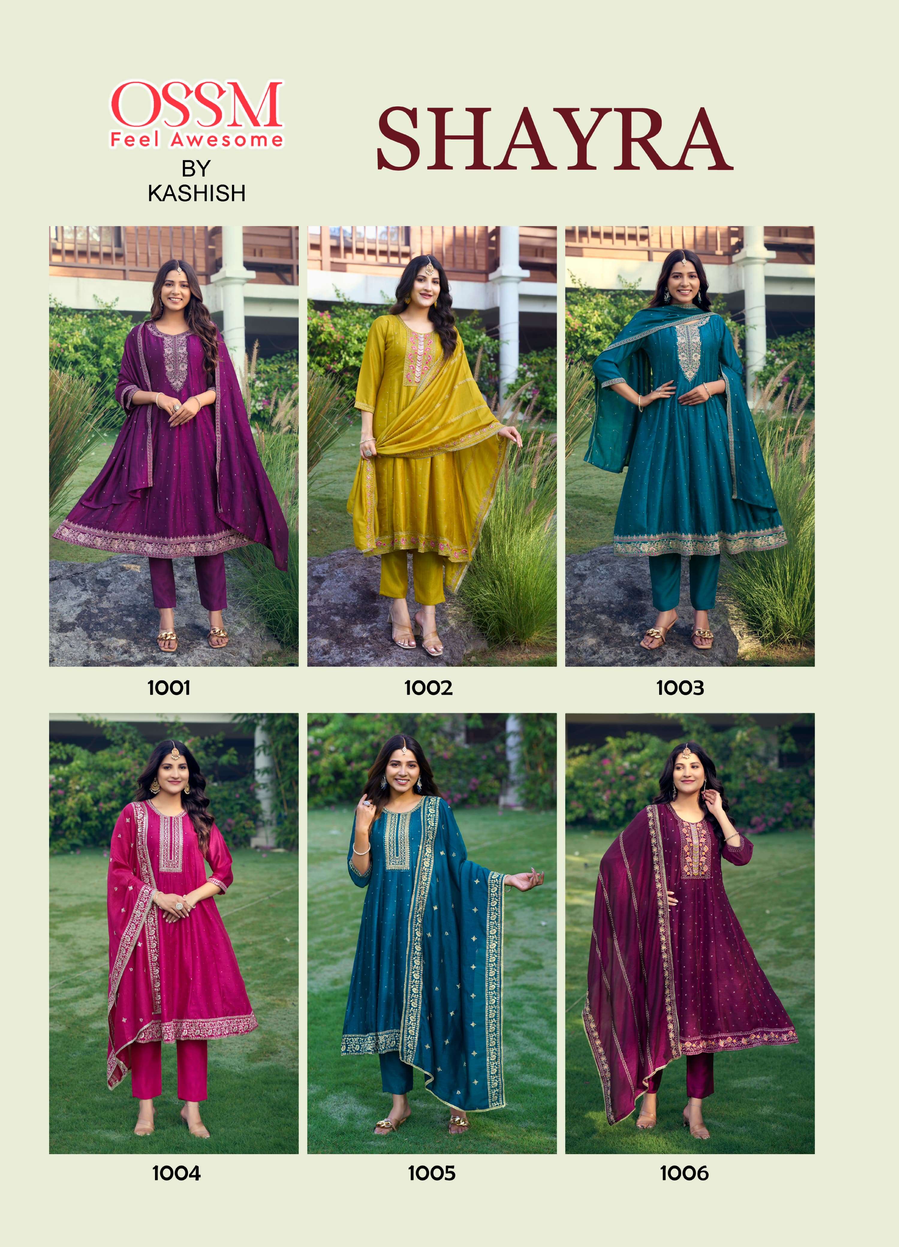 OSSM SHAYRA SILK DESIGNER FESTIVE WEAR LADIES SUIT