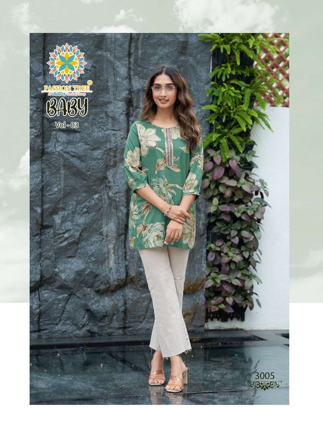 PASSION TREE BABY VOL 3 RAYON PRINT FANCY SHORT LADIES KURTI 