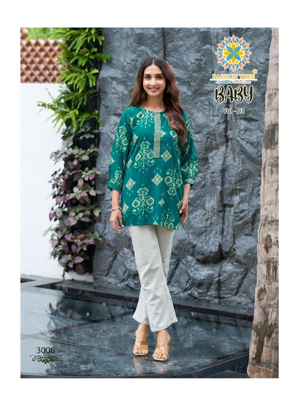 PASSION TREE BABY VOL 3 RAYON PRINT FANCY SHORT LADIES KURTI 