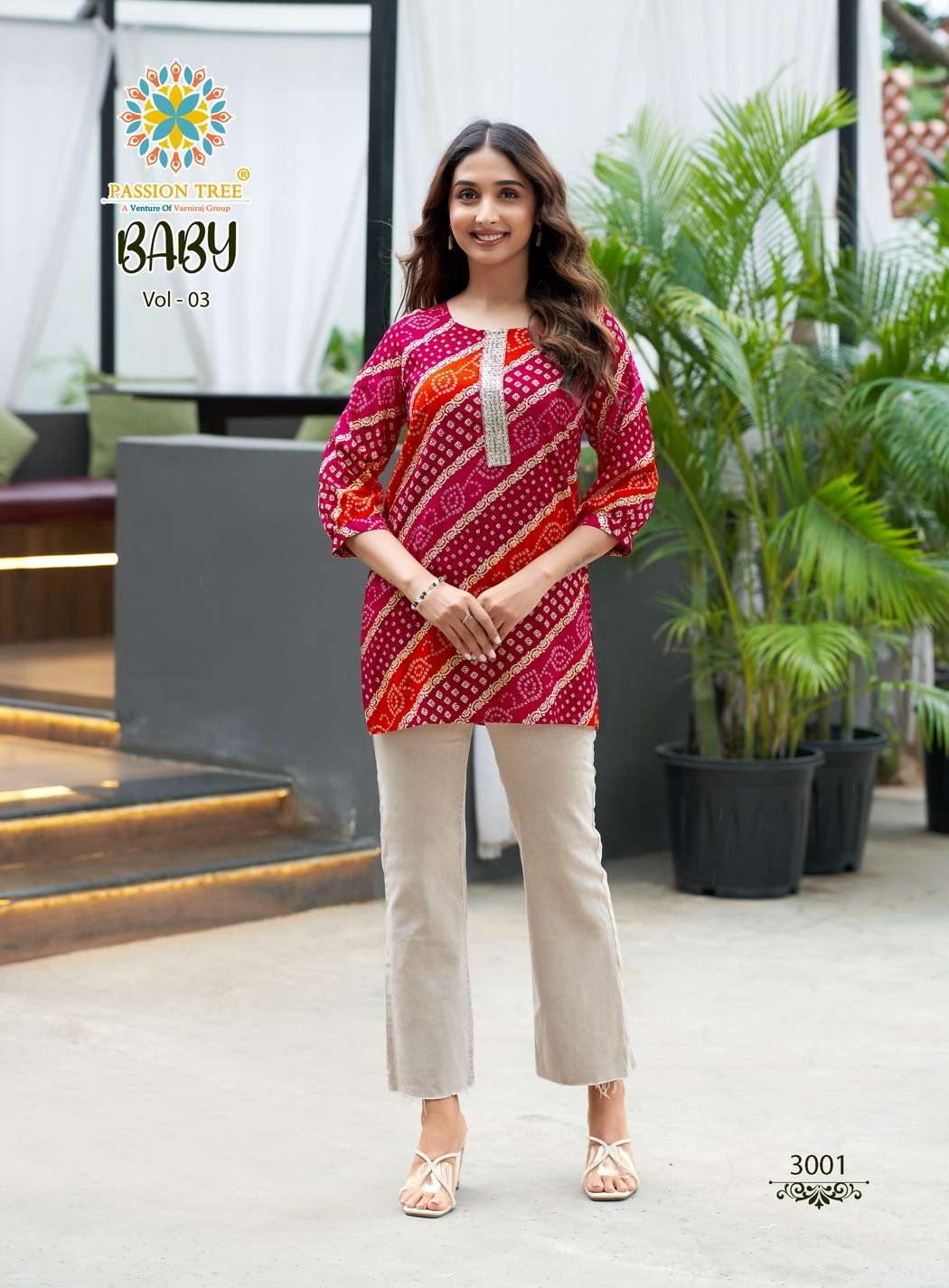 PASSION TREE BABY VOL 3 RAYON PRINT FANCY SHORT LADIES KURTI 