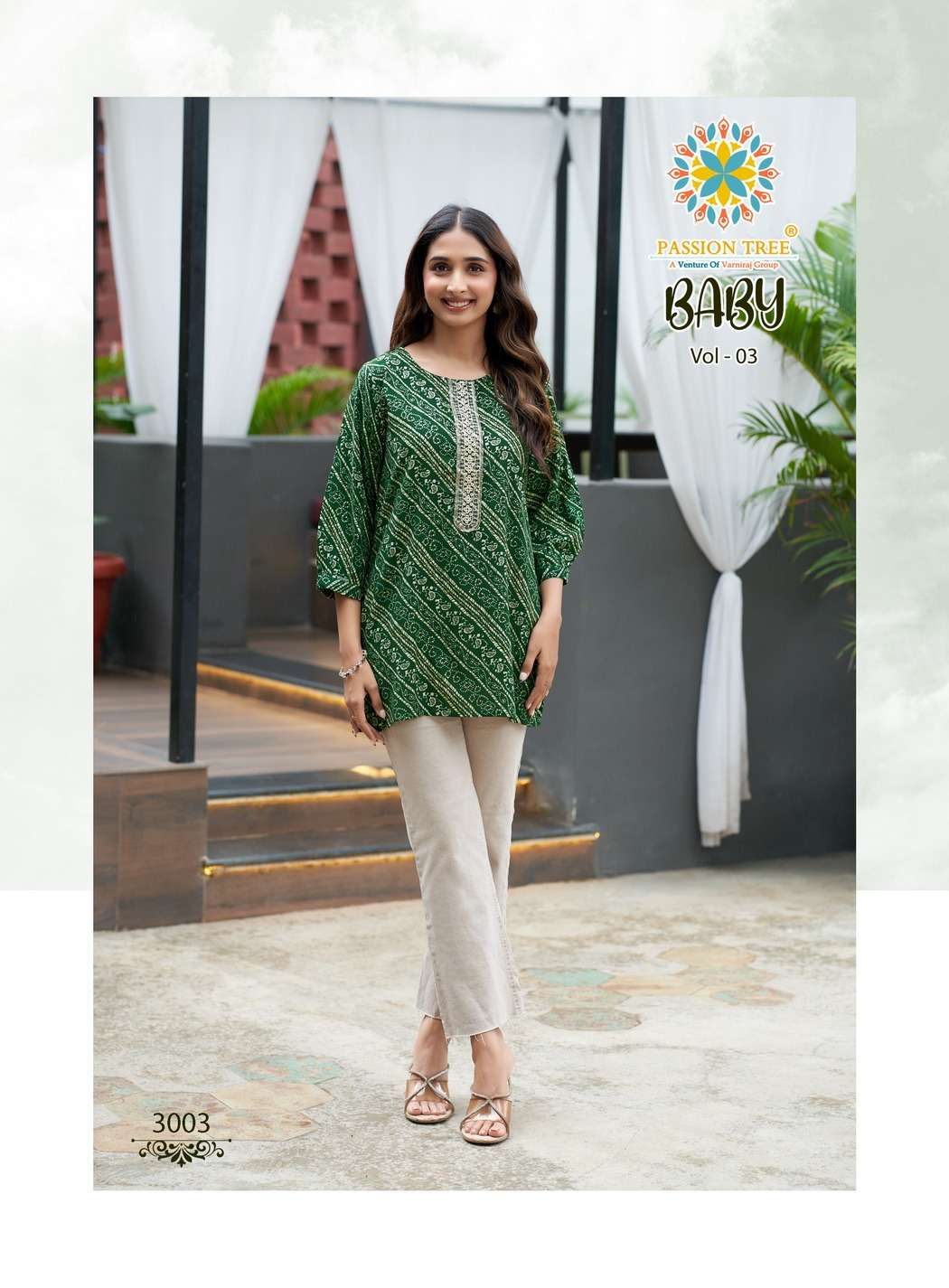PASSION TREE BABY VOL 3 RAYON PRINT FANCY SHORT LADIES KURTI 