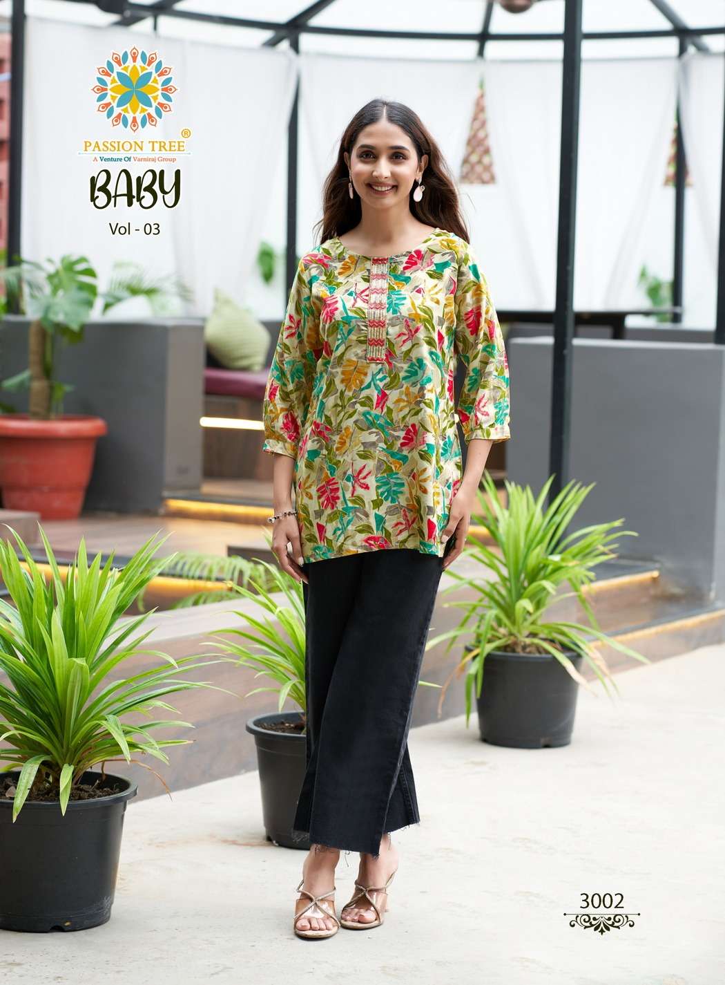 PASSION TREE BABY VOL 3 RAYON PRINT FANCY SHORT LADIES KURTI 