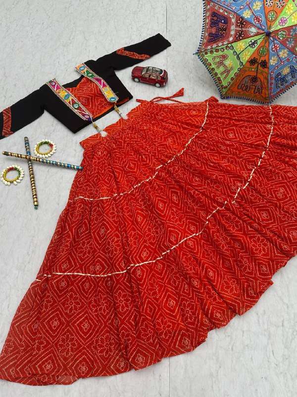 PC N 51 GEORGETTE DESIGNER NAVRATRI WEAR LEHENGA CHOLI WITH JACKET 