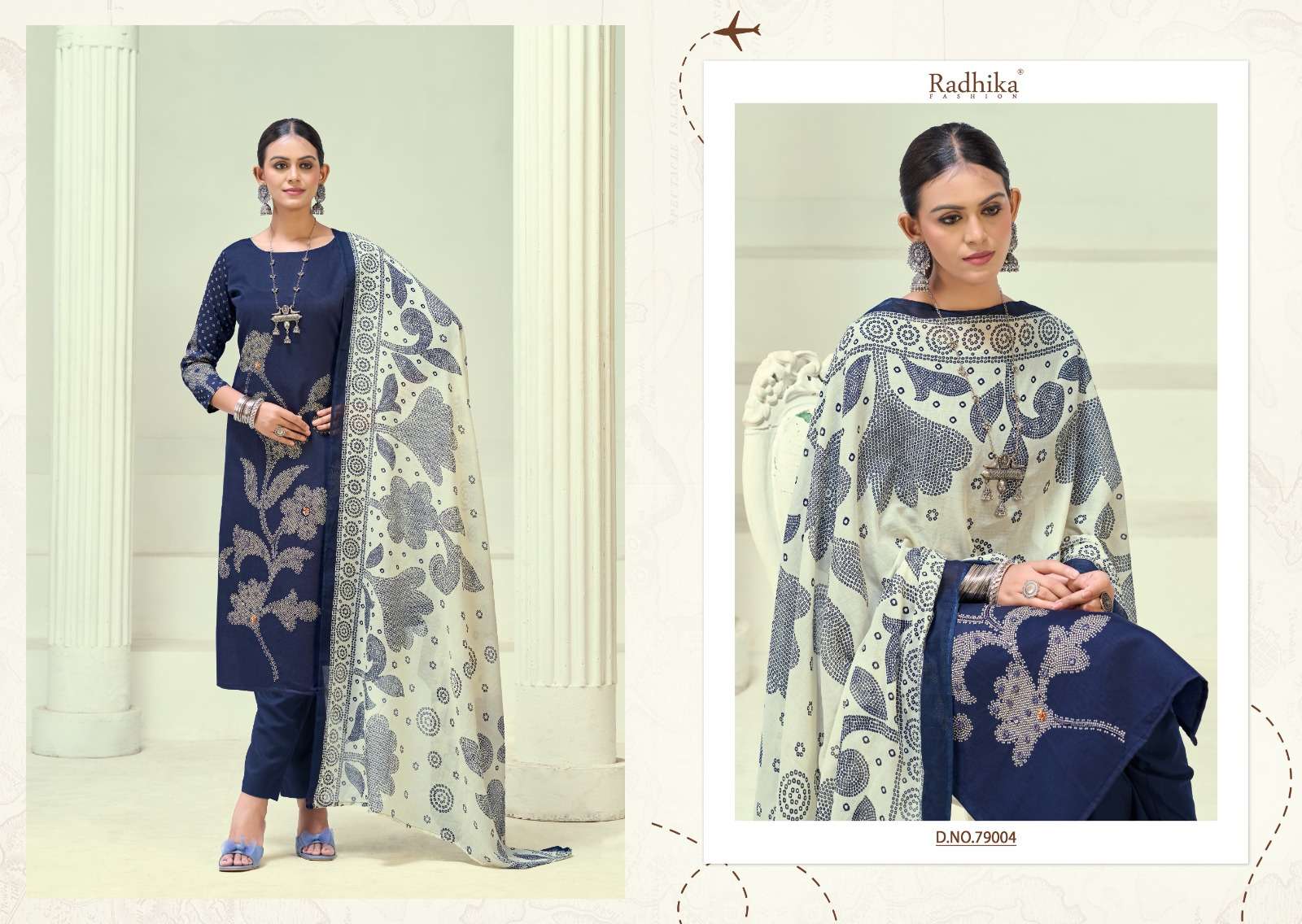 RADHIKA FASHION AZARA JIVIKA VOL 5 JAM COTTON PRINT WITH FANCY WORK SUIT