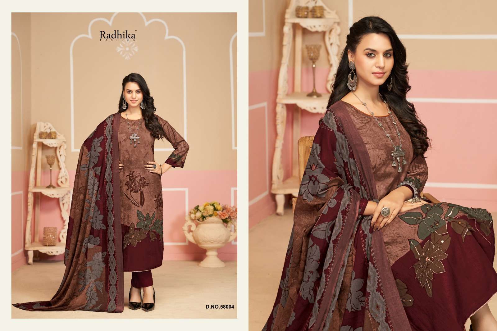 RADHIKA FASHION AZARA SHIVANI LAWN COTTON PRINT WITH FANCY HAND WORKS SUIT