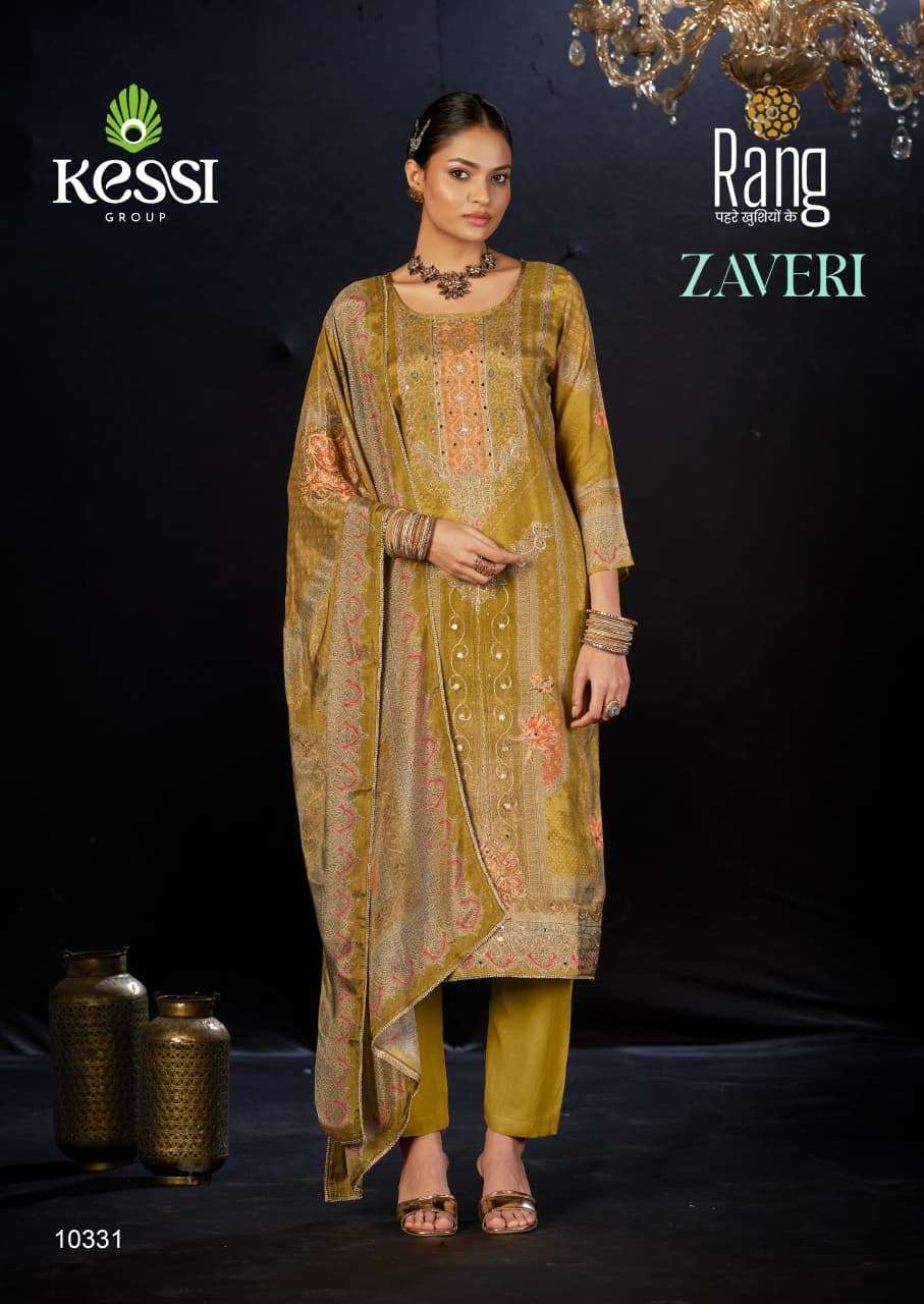  RANG ZAVERI MUSLIN DIGITAL PRINT WITH FANCY WORK LADIES SUIT