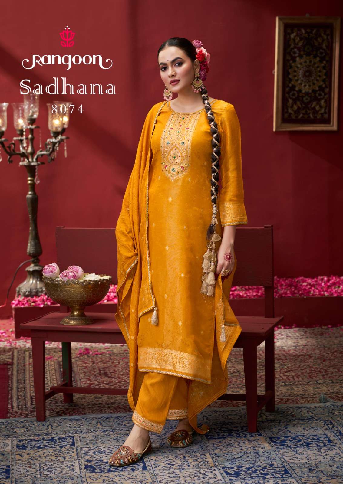 RANGOON  SADHANA JACQUARD DESIGNER READY MADE LADIES SUIT