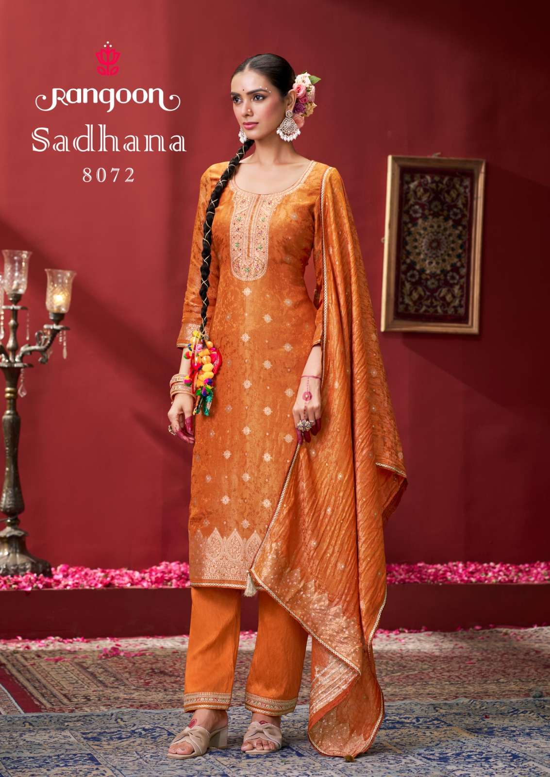 RANGOON  SADHANA JACQUARD DESIGNER READY MADE LADIES SUIT