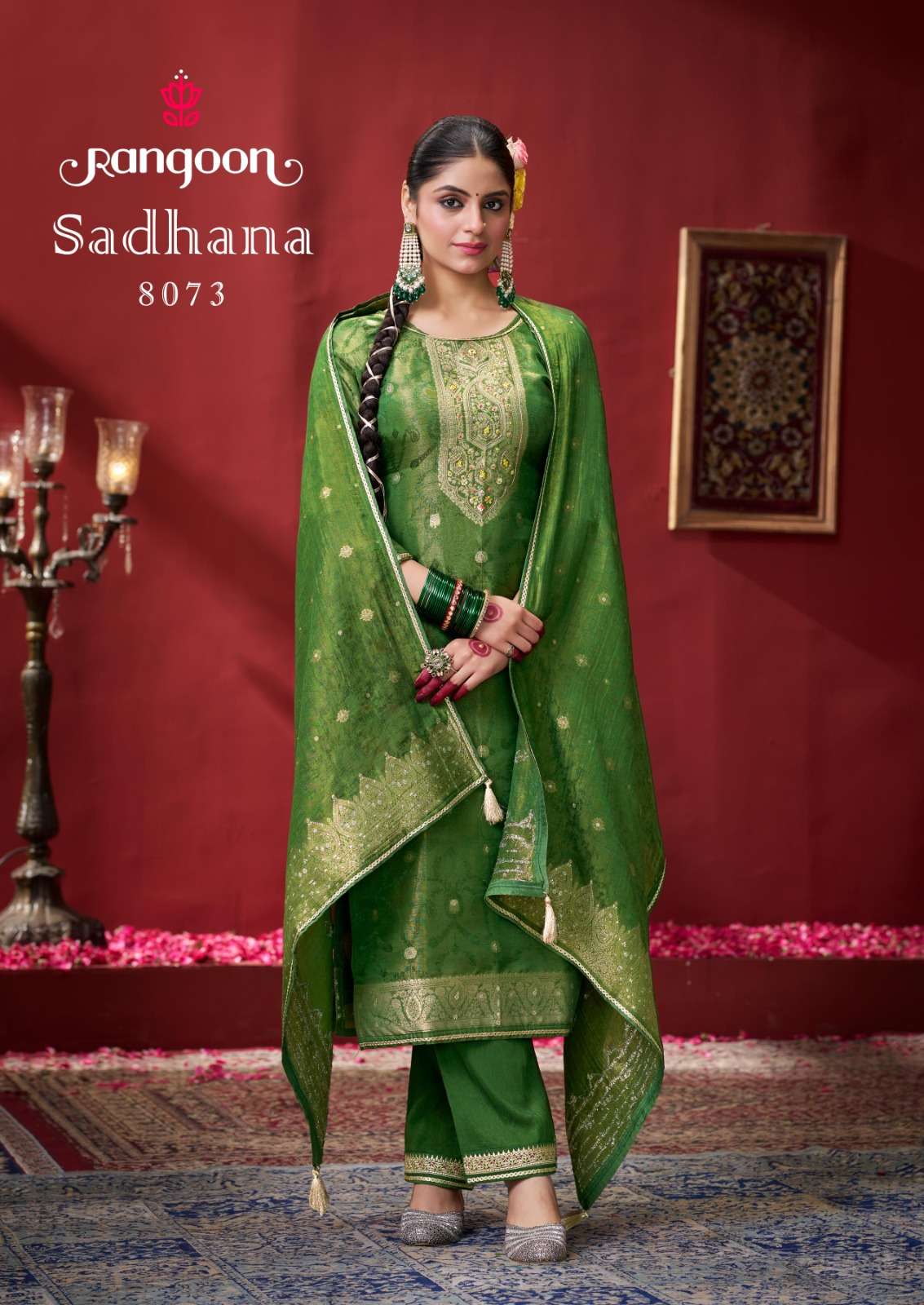RANGOON  SADHANA JACQUARD DESIGNER READY MADE LADIES SUIT