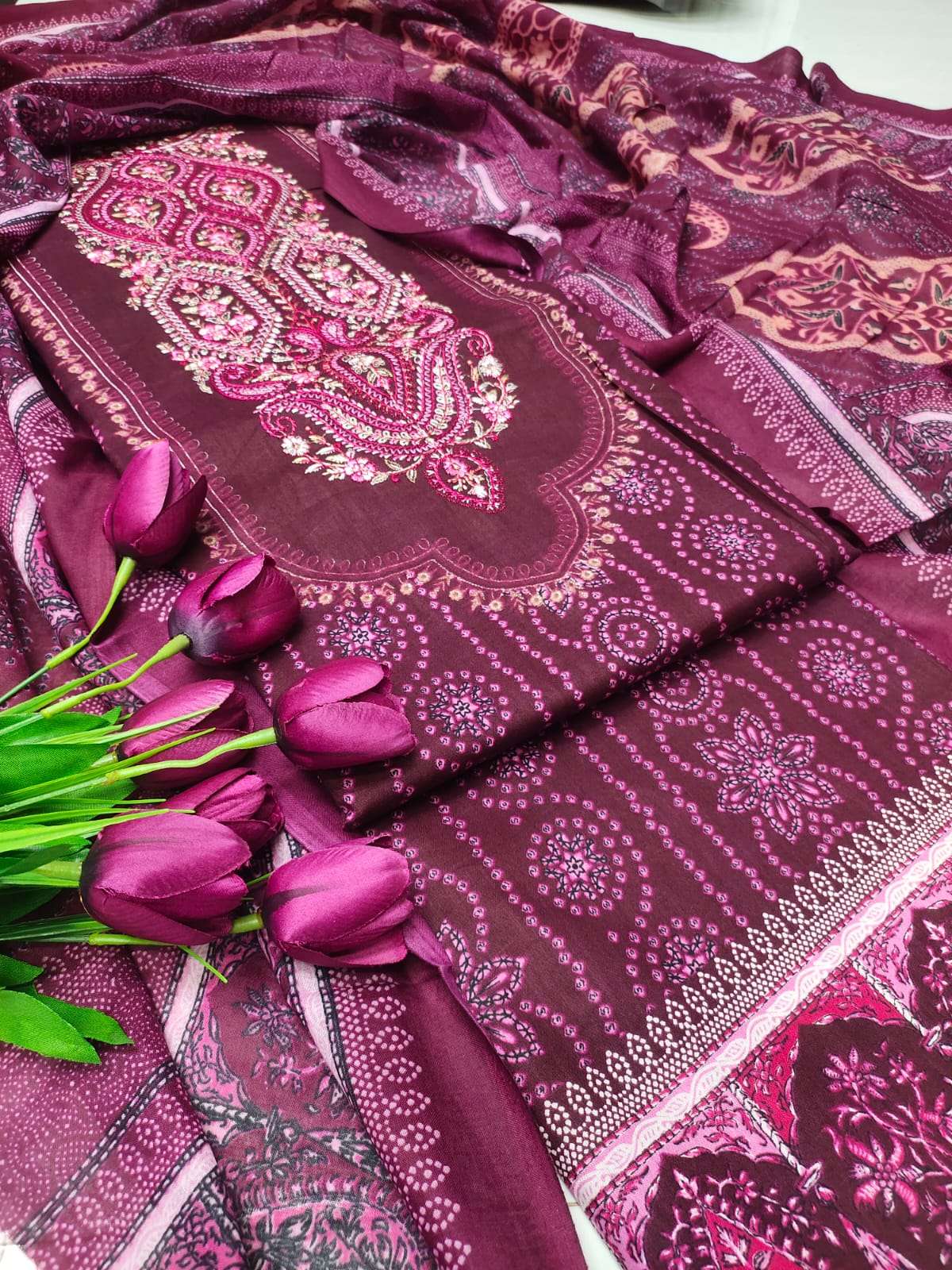 RIAZ ARTS MUSAFIR VOL 29 COTTON DIGITAL PRINTS WITH FANCY WORK SUIT