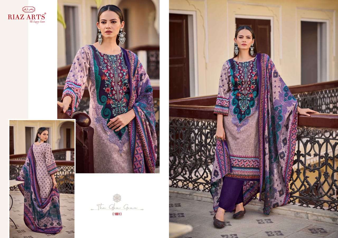 RIAZ ARTS MUSAFIR VOL 29 COTTON DIGITAL PRINTS WITH FANCY WORK SUIT