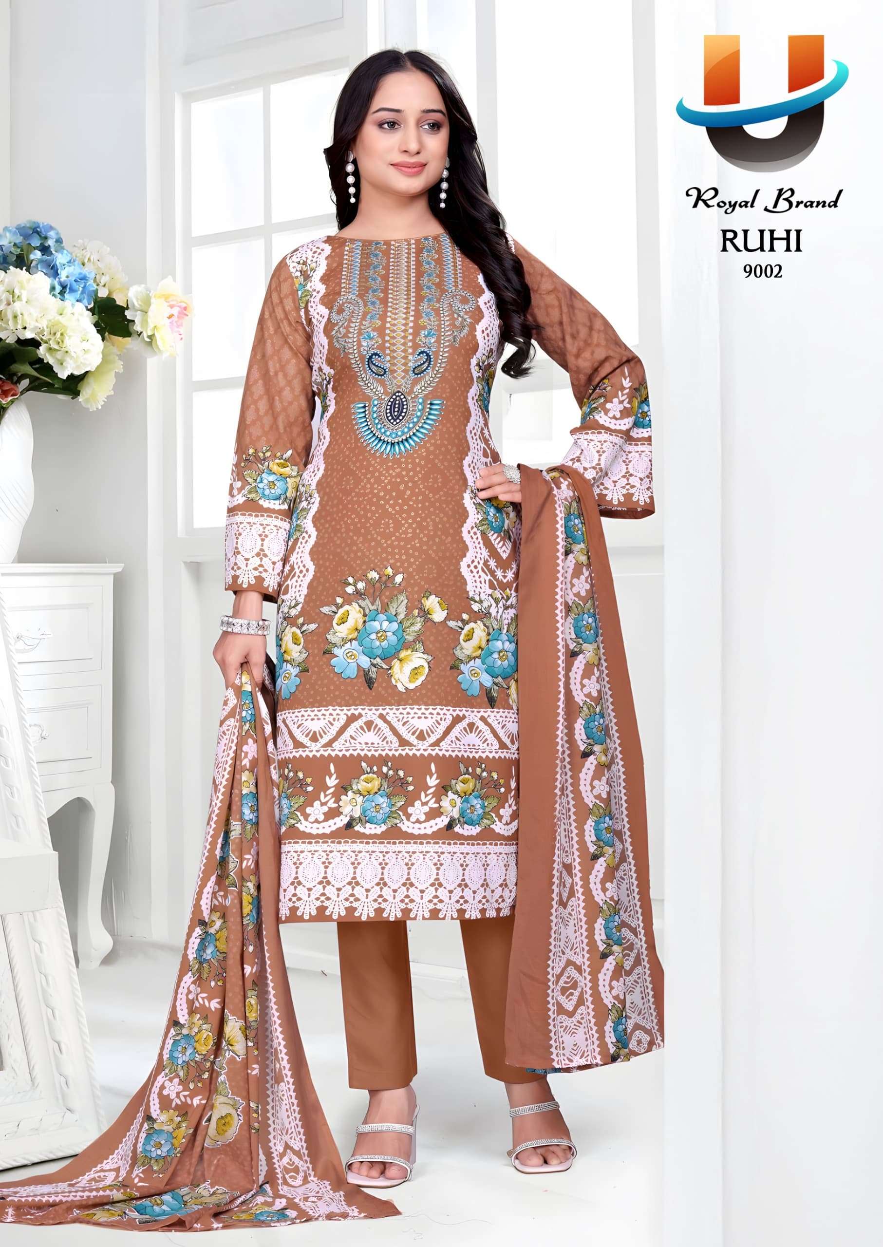 ROYAL BRAND RUHI VOL 9 COTTON DIGITAL PRINTS SALWAR SUIT