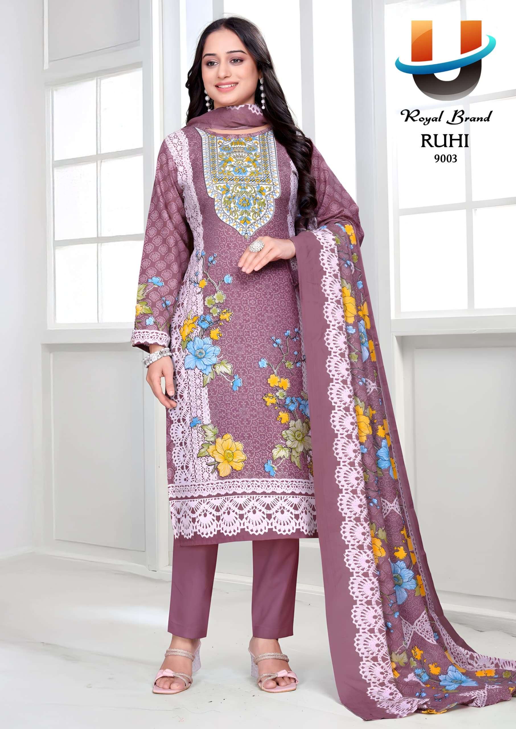 ROYAL BRAND RUHI VOL 9 COTTON DIGITAL PRINTS SALWAR SUIT