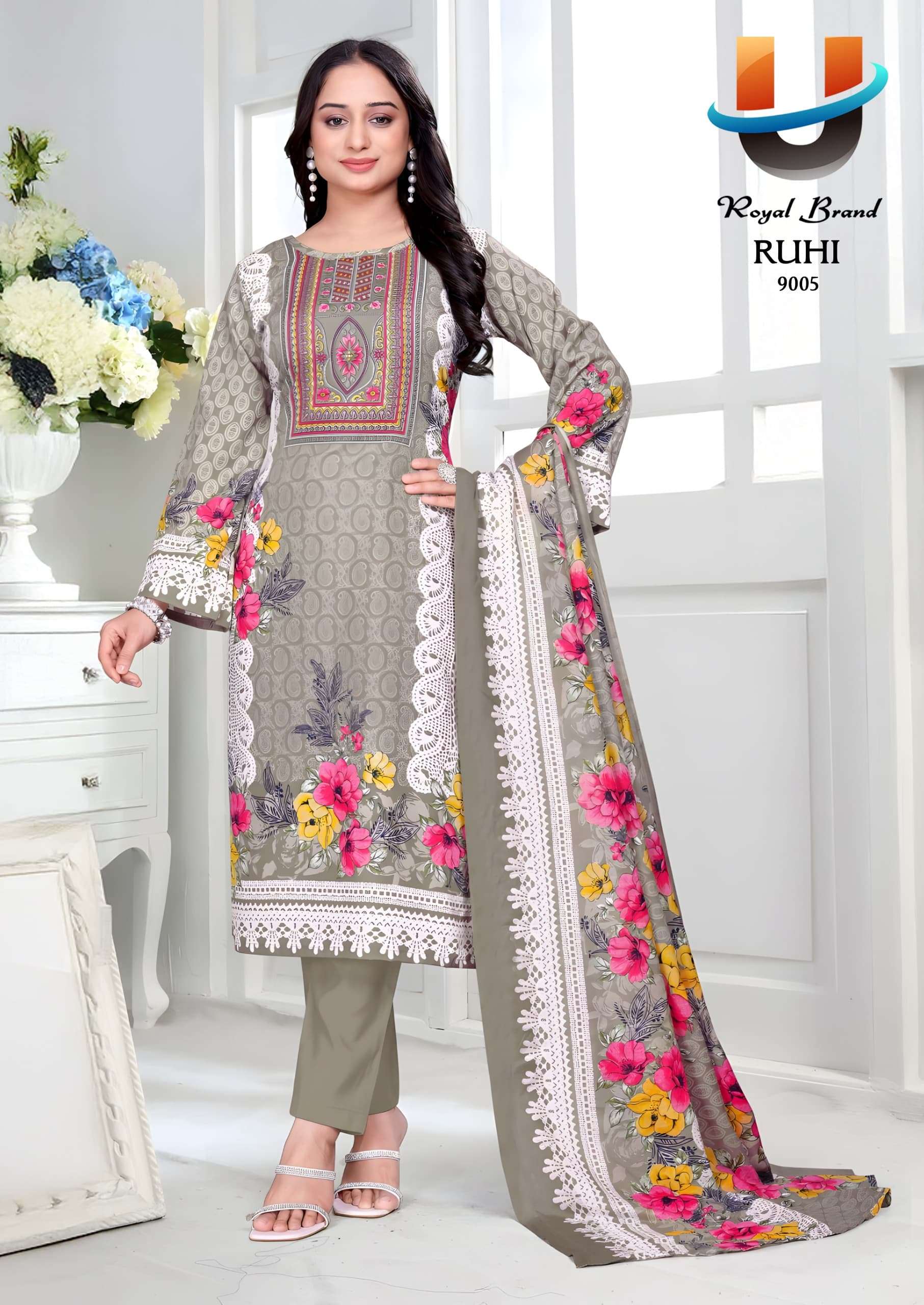 ROYAL BRAND RUHI VOL 9 COTTON DIGITAL PRINTS SALWAR SUIT