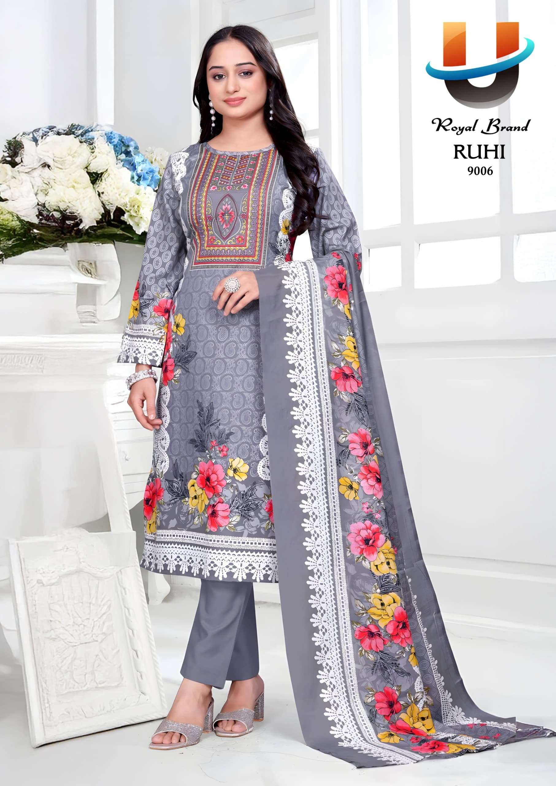 ROYAL BRAND RUHI VOL 9 COTTON DIGITAL PRINTS SALWAR SUIT