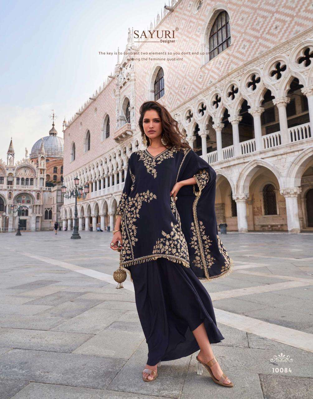 SAYURI DESIGNER CROWN HEAVY BEAUTIFUL DESIGNER LOOK STYLISH PARTY WEAR DRESS