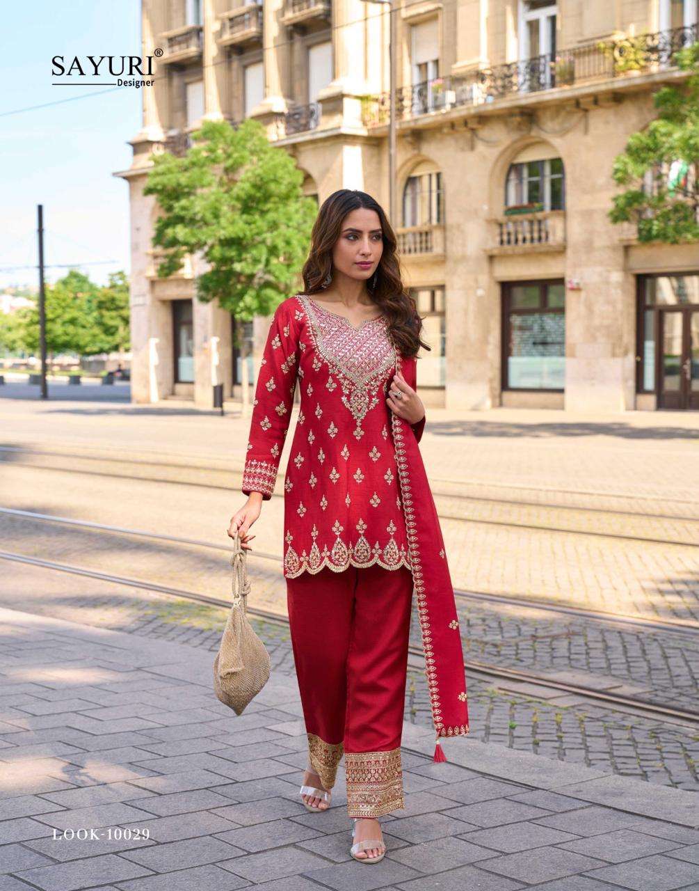 SAYURI DESIGNER MUMTAZ SILK HEAVY EMBROIDERD DESIGNER WEDDING WEAR LADIES SUIT