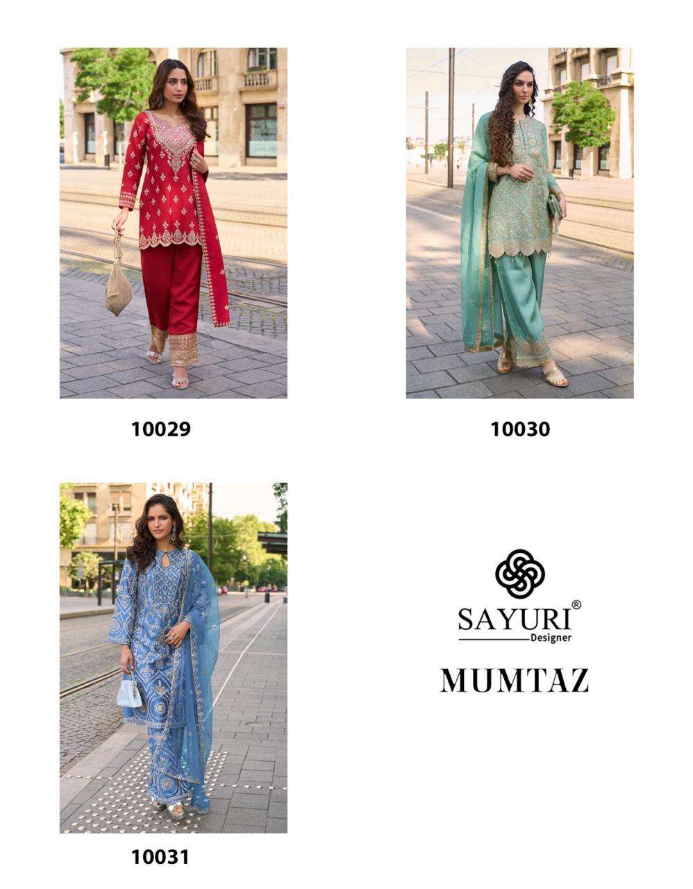 SAYURI DESIGNER MUMTAZ SILK HEAVY EMBROIDERD DESIGNER WEDDING WEAR LADIES SUIT