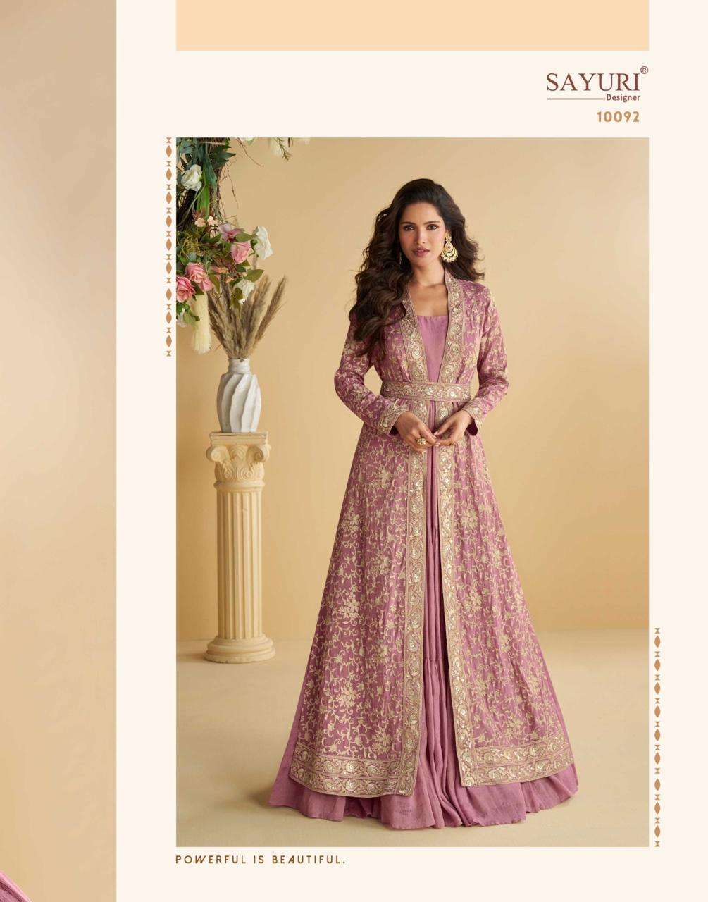 SAYURI DESIGNER TULIP SILK HEAVY DESIGNER PARTY WEAR LADIES GOWN DRESS