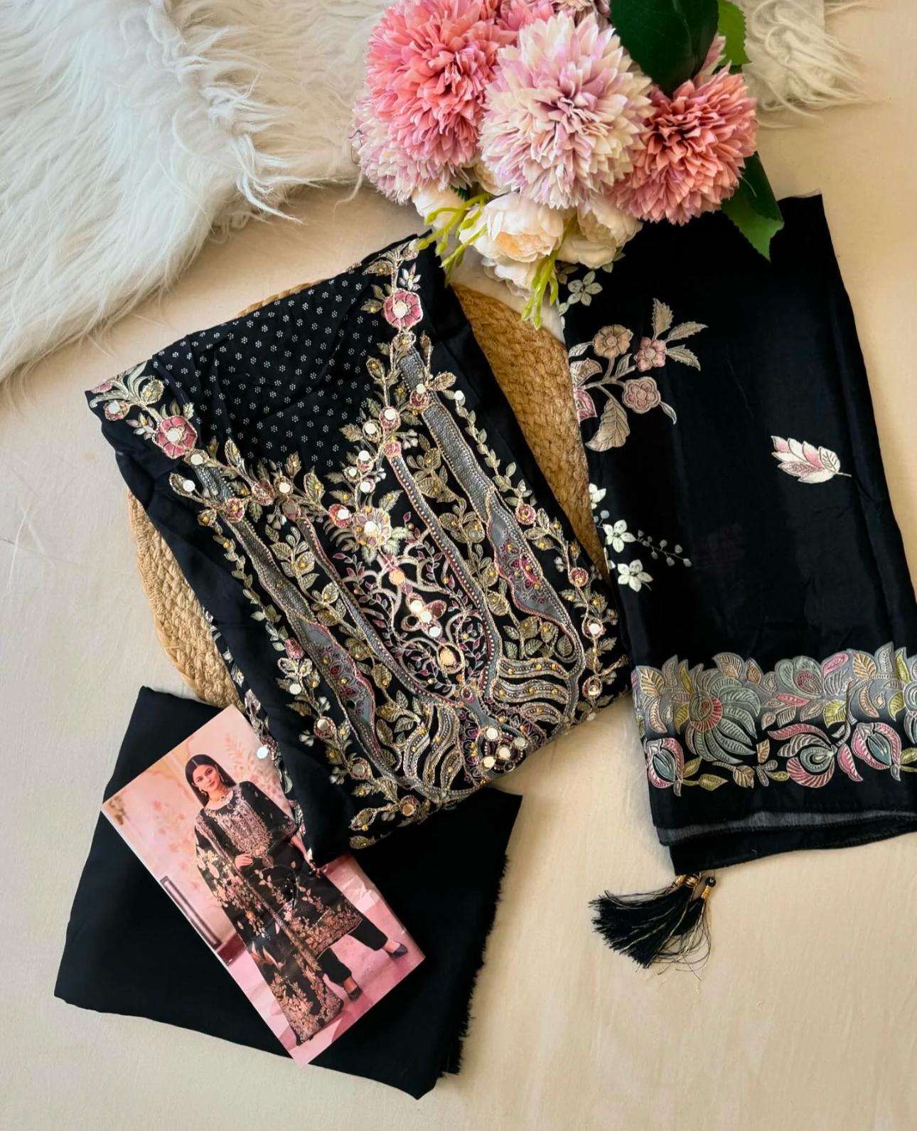 SHREE FABS KT 137 VISCOSE DIGITAL PRINT WITH HAND WORK DESIGNER SUIT  