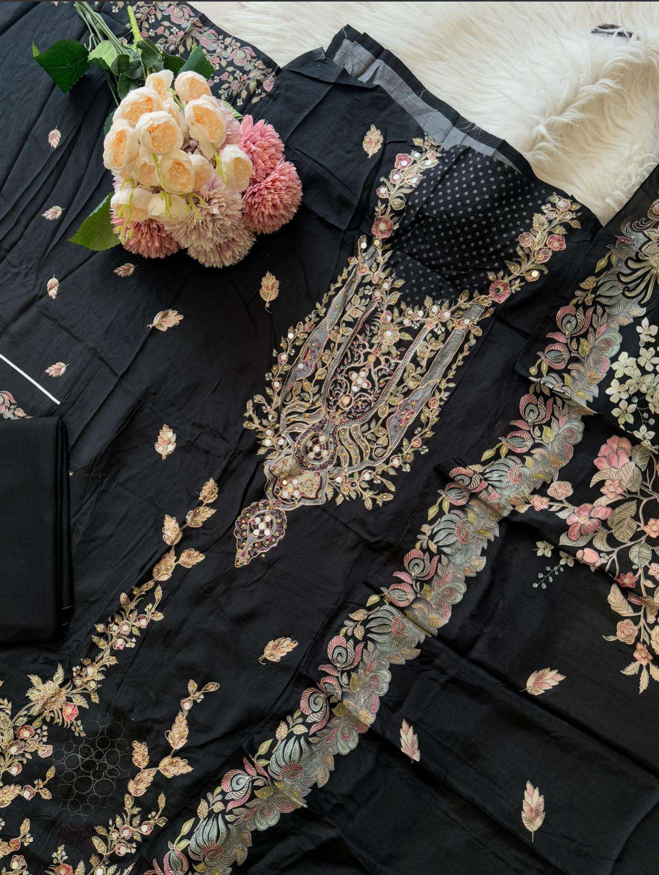 SHREE FABS KT 137 VISCOSE DIGITAL PRINT WITH HAND WORK DESIGNER SUIT  