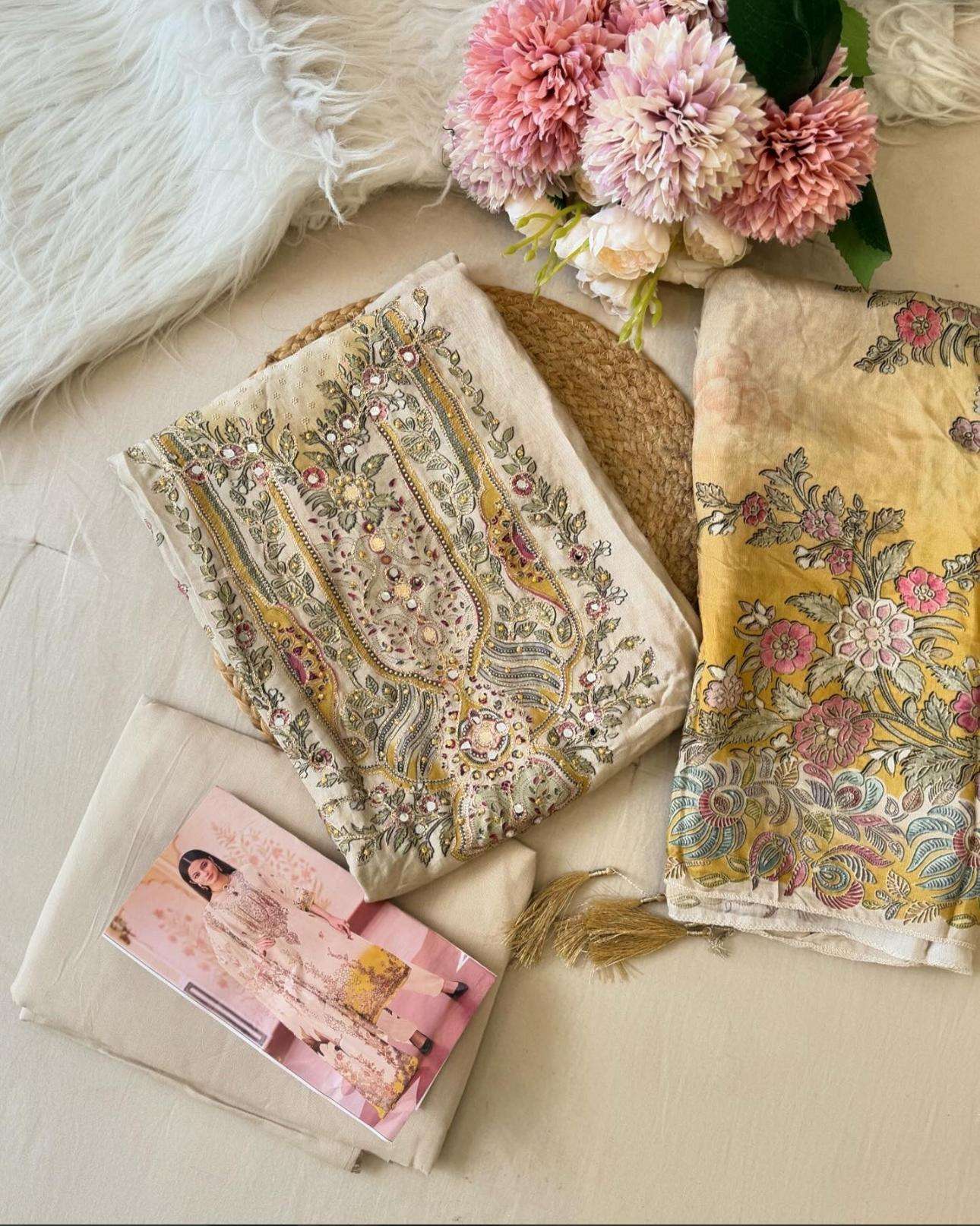 SHREE FABS KT 137 VISCOSE DIGITAL PRINT WITH HAND WORK DESIGNER SUIT  