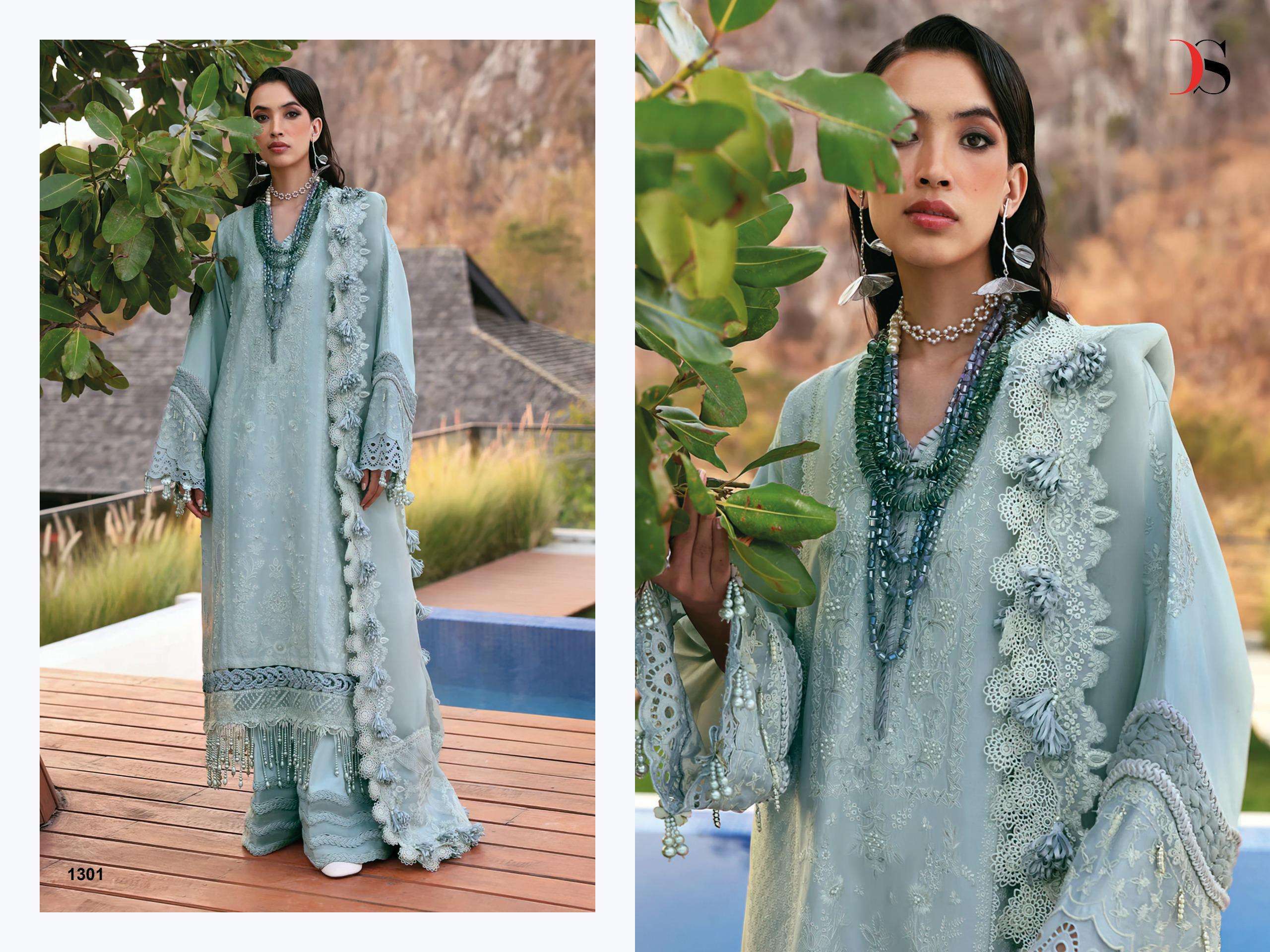 SHREE FABS MARIA B PREMIUM EMBROIDERED 25 VOL 3 COTTON DESIGNER WORK SUIT