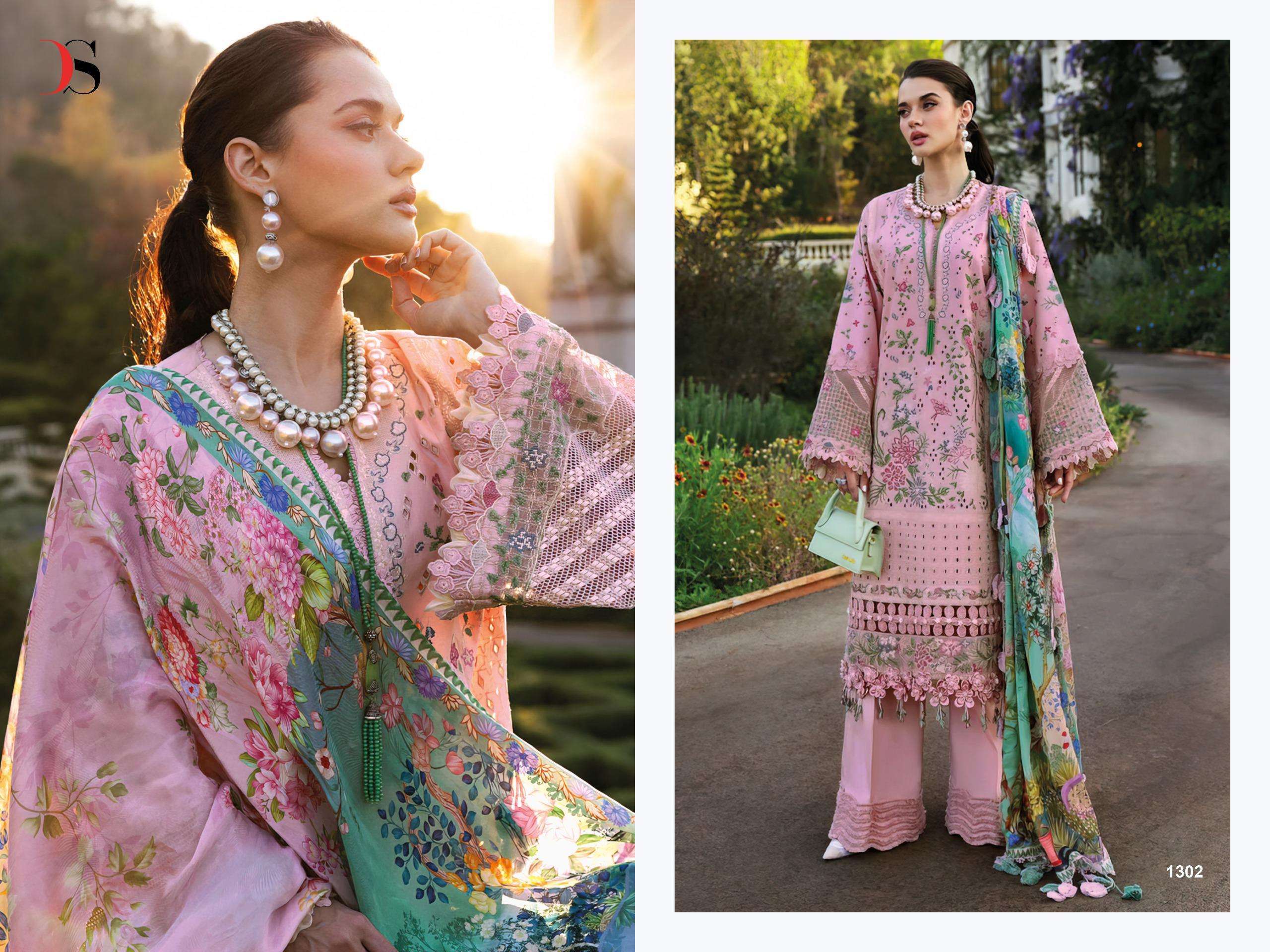 SHREE FABS MARIA B PREMIUM EMBROIDERED 25 VOL 3 COTTON DESIGNER WORK SUIT