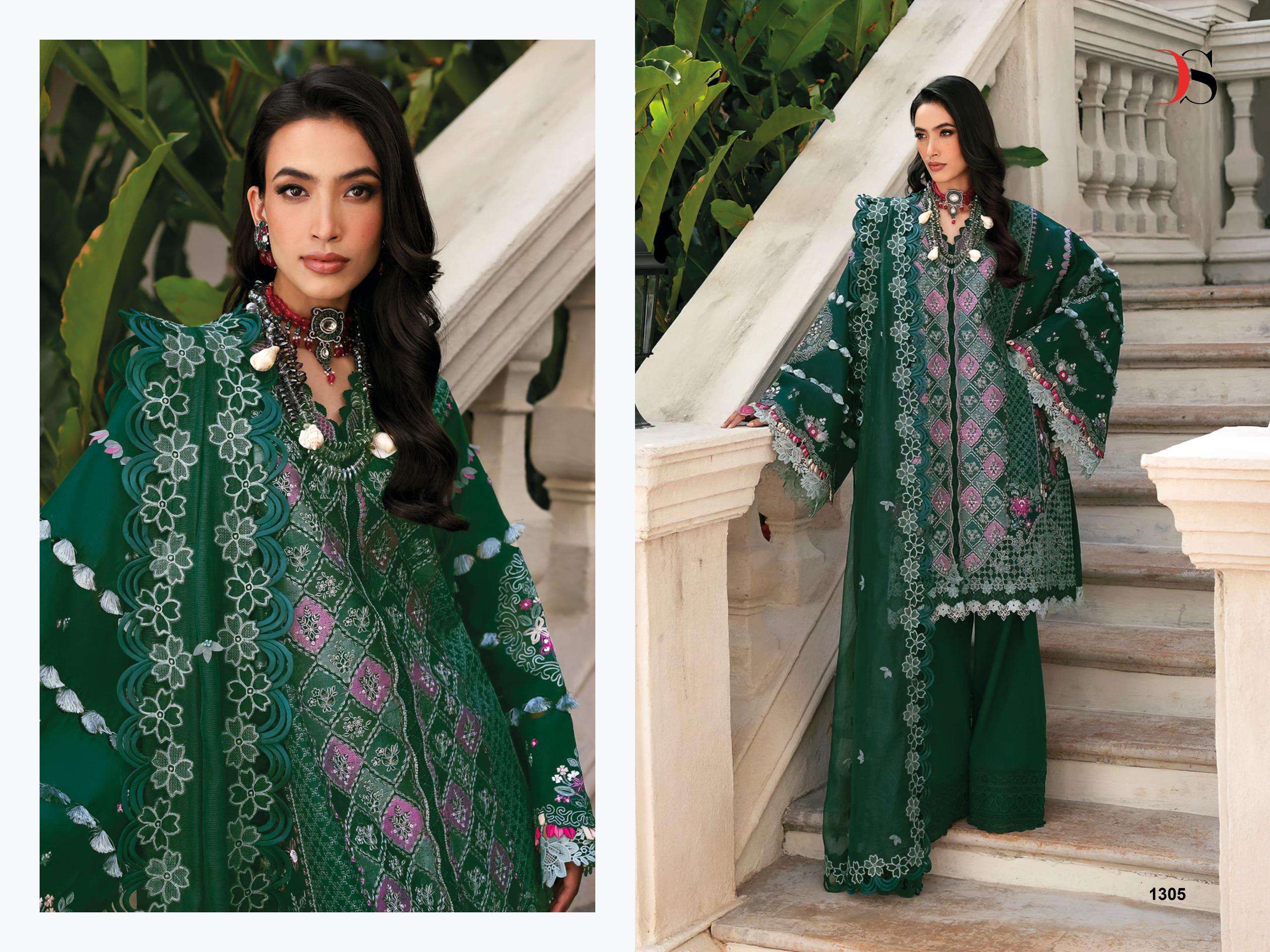 SHREE FABS MARIA B PREMIUM EMBROIDERED 25 VOL 3 COTTON DESIGNER WORK SUIT