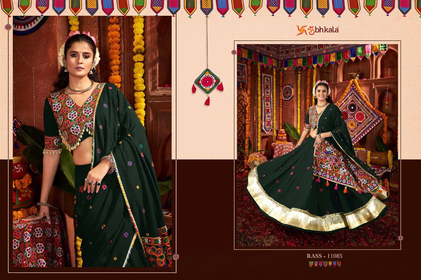 SHUBHKALA RAAS VOL 27 COTTON DESIGNER FANCY NAVRATRI WEAR LEHENGA CHOLI 