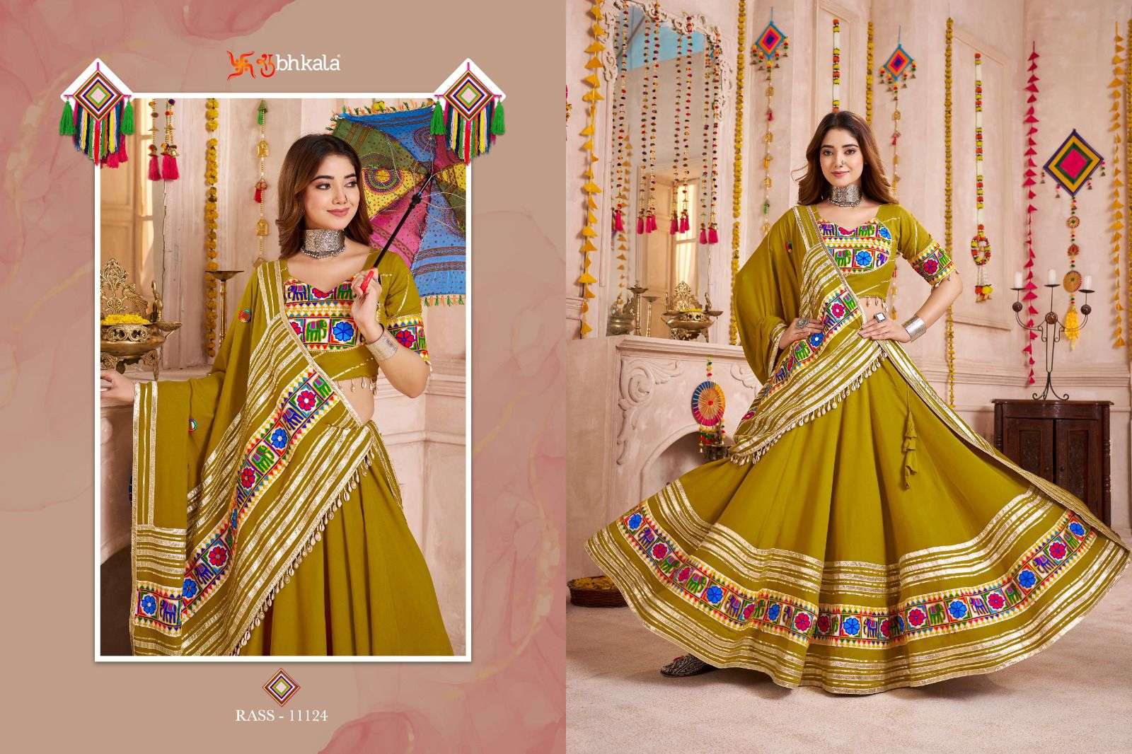 SHUBHKALA RAAS VOL 31 COTTON DESIGNER WORK NAVRATRI WEAR CHANIYA CHOLI 