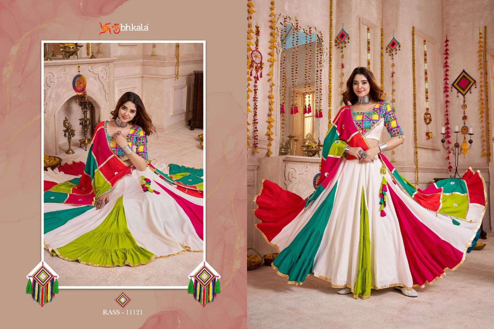 SHUBHKALA RAAS VOL 31 COTTON DESIGNER WORK NAVRATRI WEAR CHANIYA CHOLI 